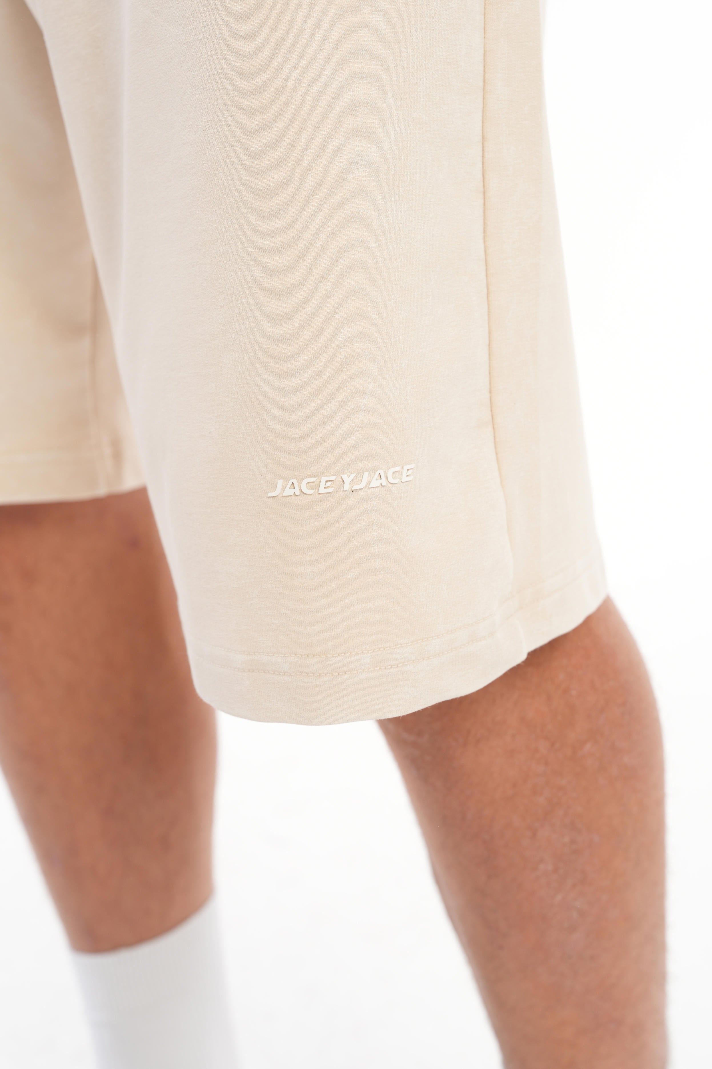 Striped Men's Shorts - Powder