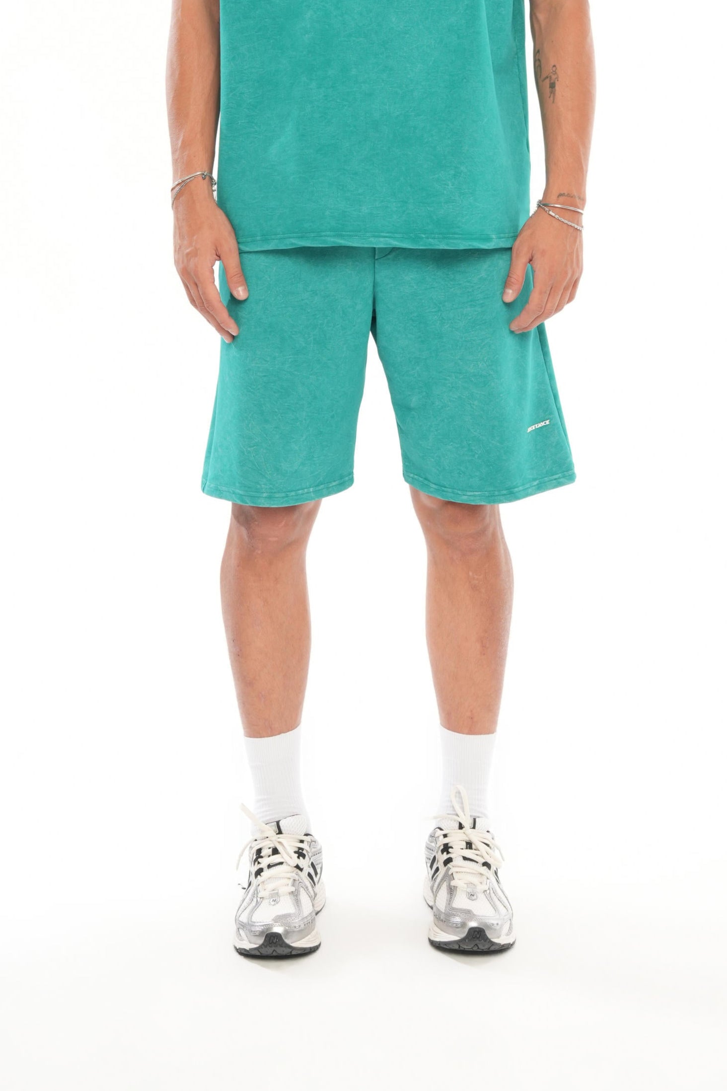 Striped Men's Shorts - Powder