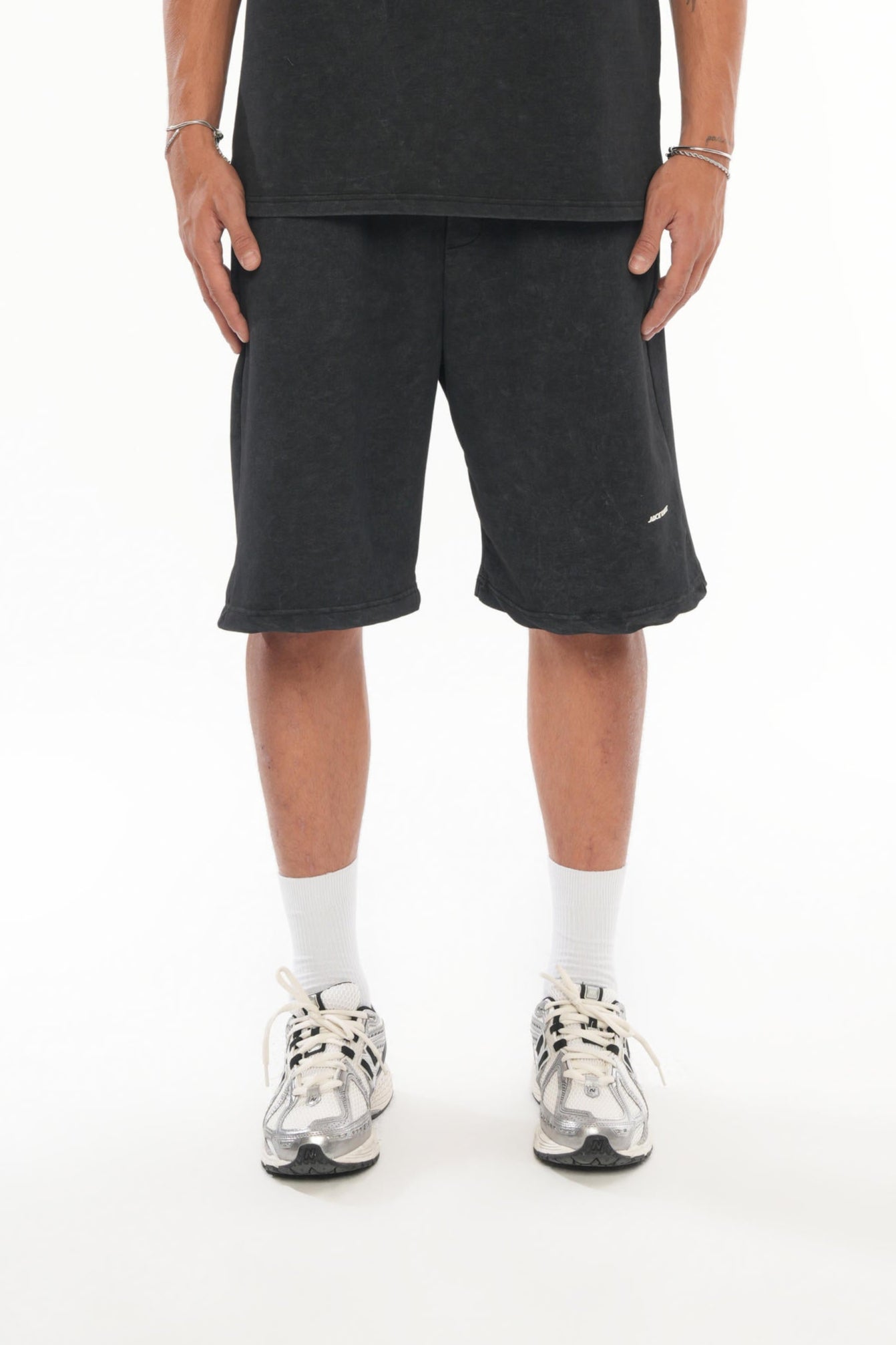 Striped Men's Shorts - Powder
