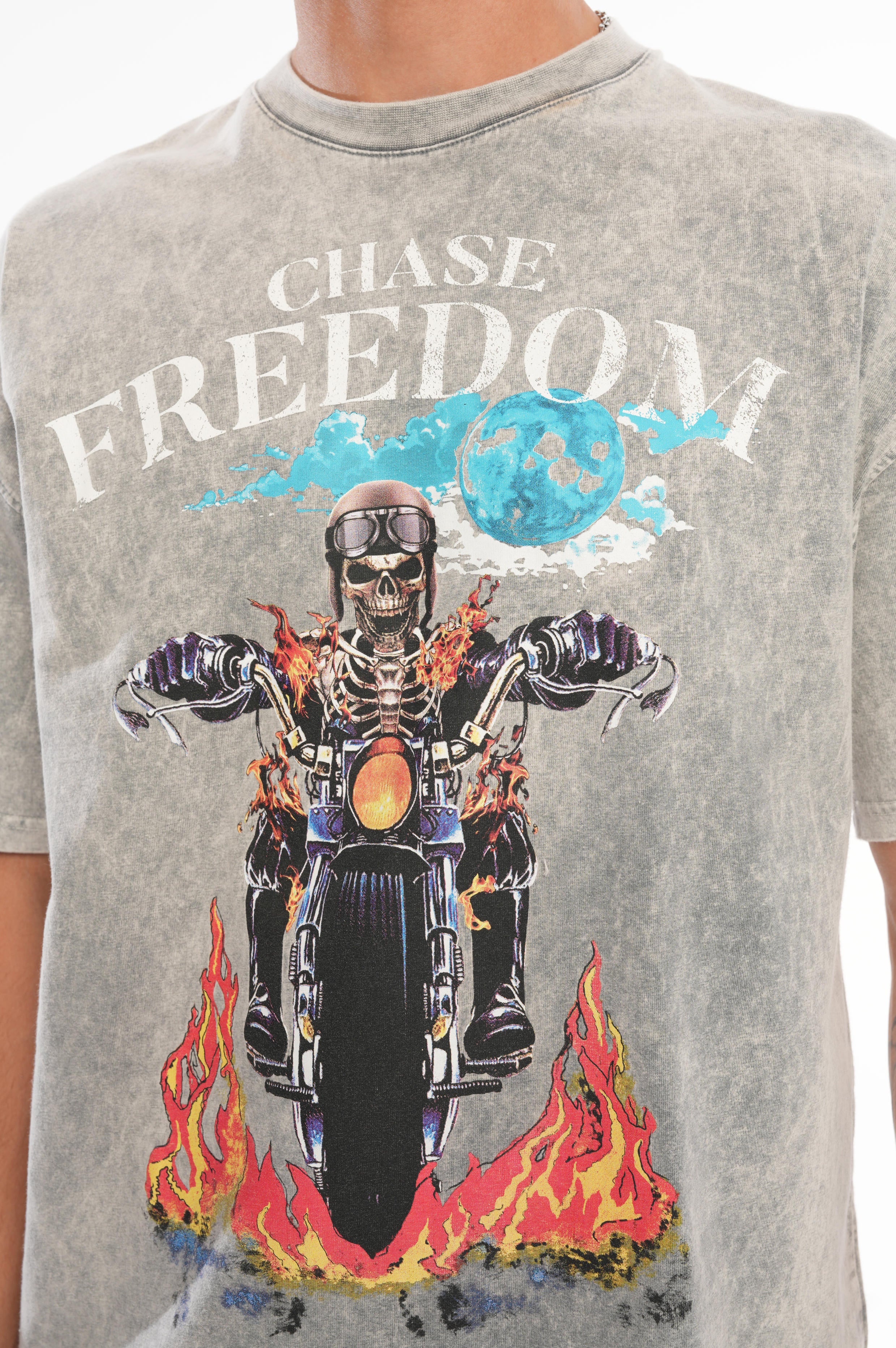 Freedom Oversize T-shirt - Gri