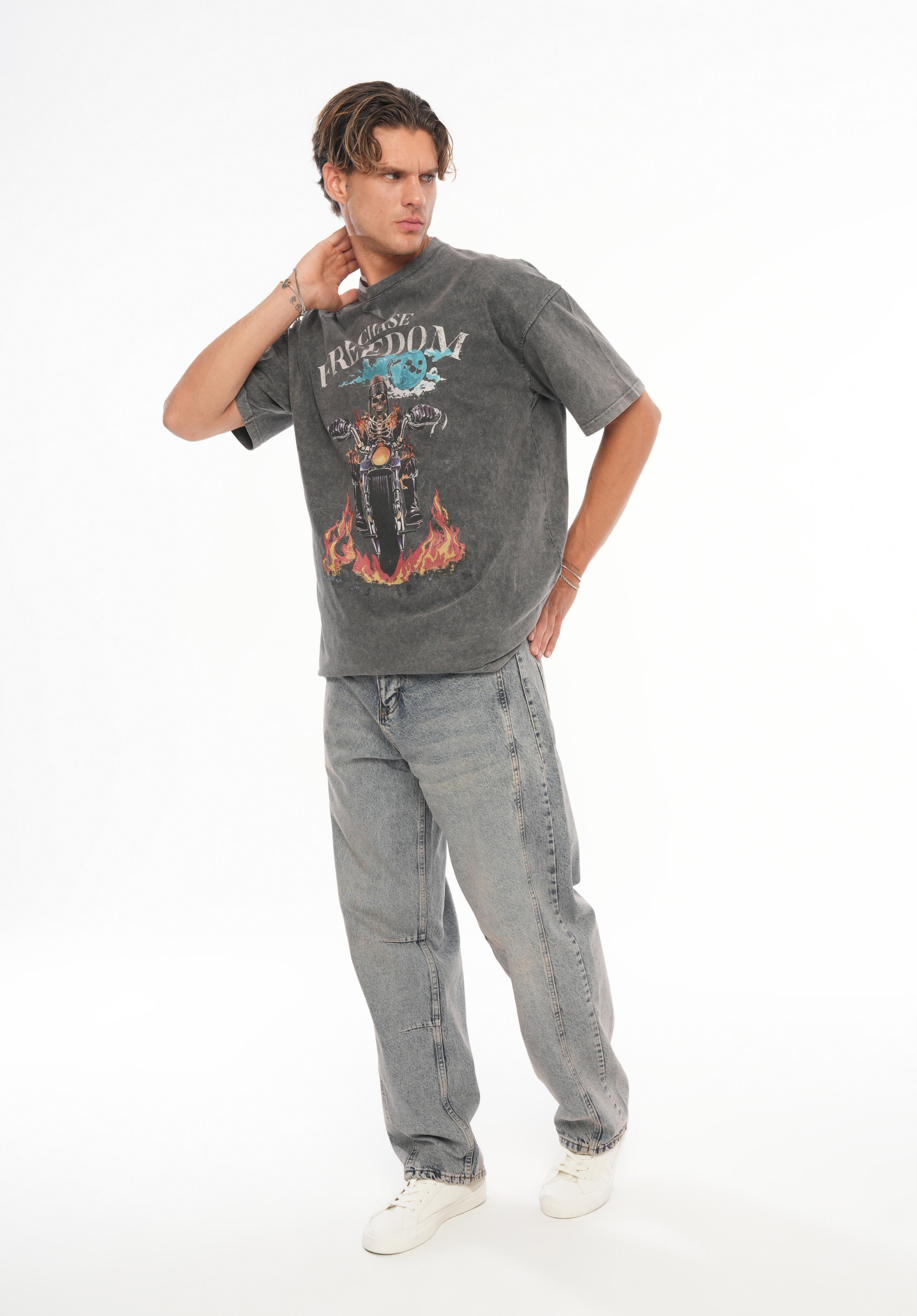 Freedom Oversize T-shirt - Füme