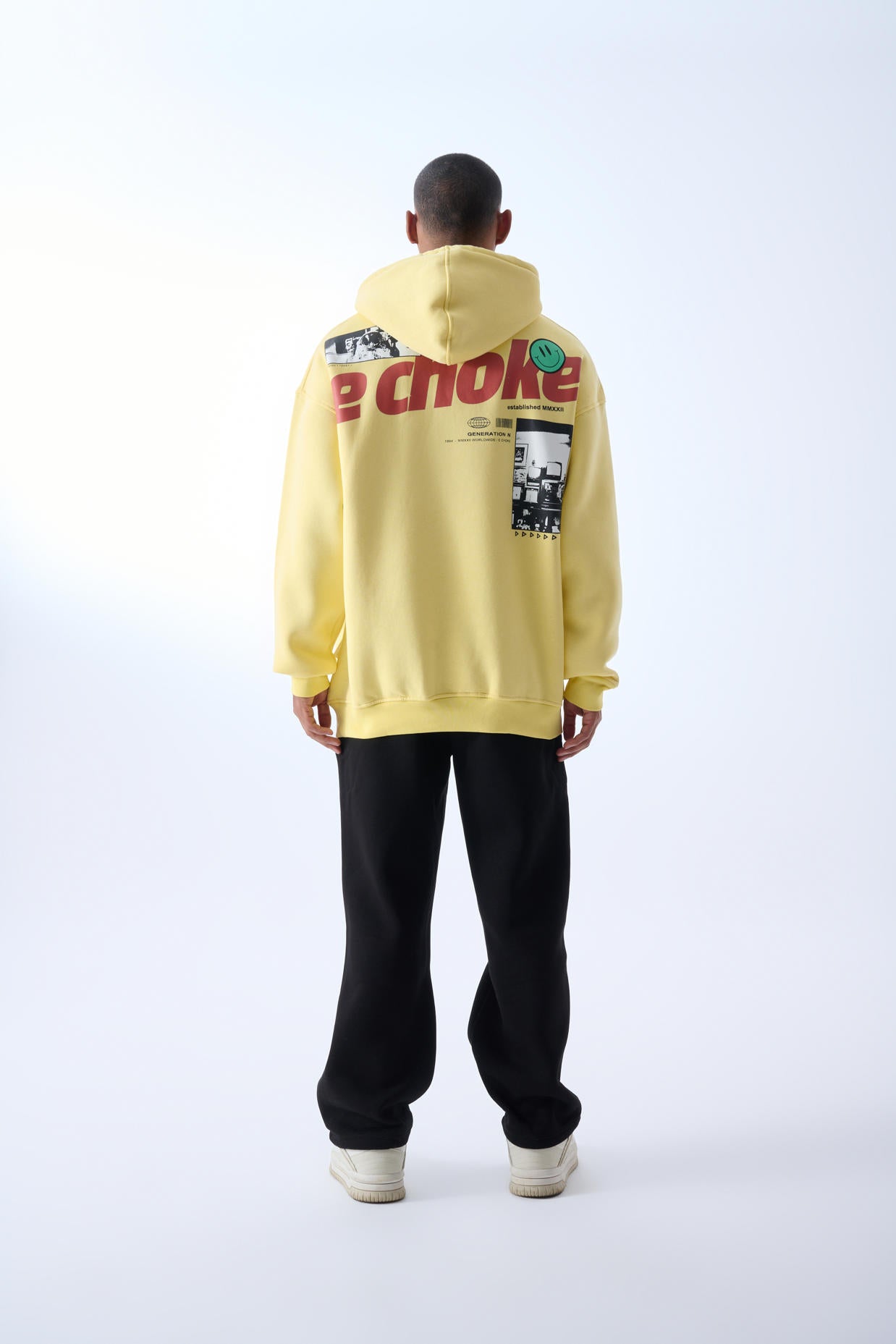Echoke Oversize Hooded Sweatshirt - Yellow