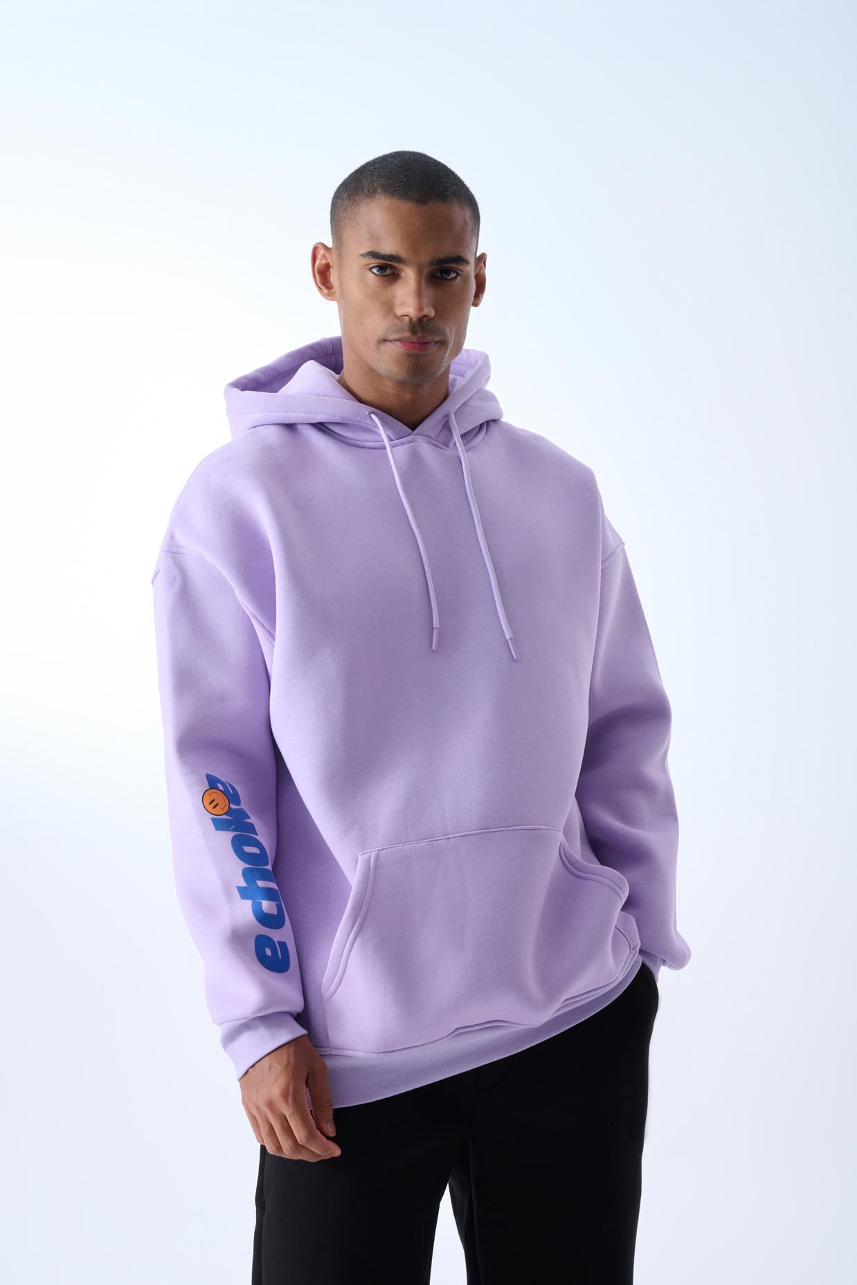 Echoke Hooded Oversize Sweatshirt - Lilac