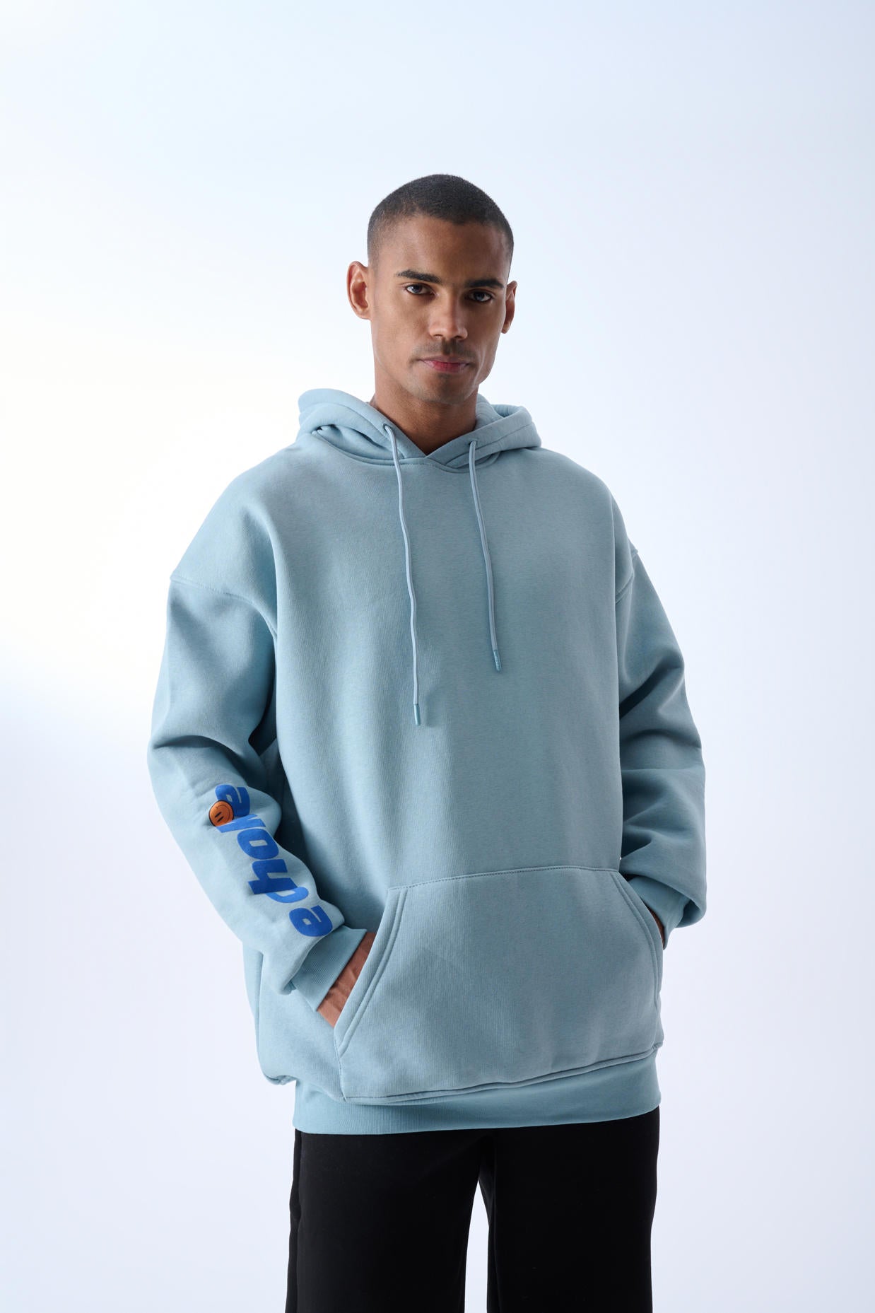 Echoke Oversize Hooded Sweatshirt - Blue
