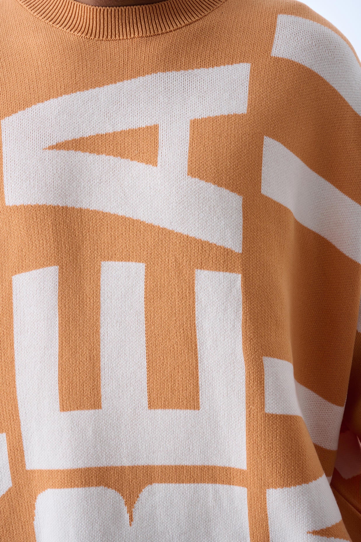 Baskılı Triko - Oranj