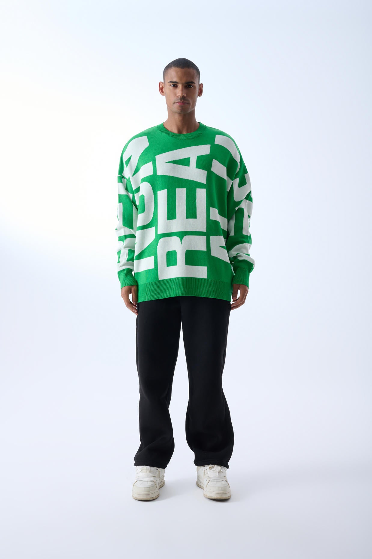 Baskılı Triko - Yeşil