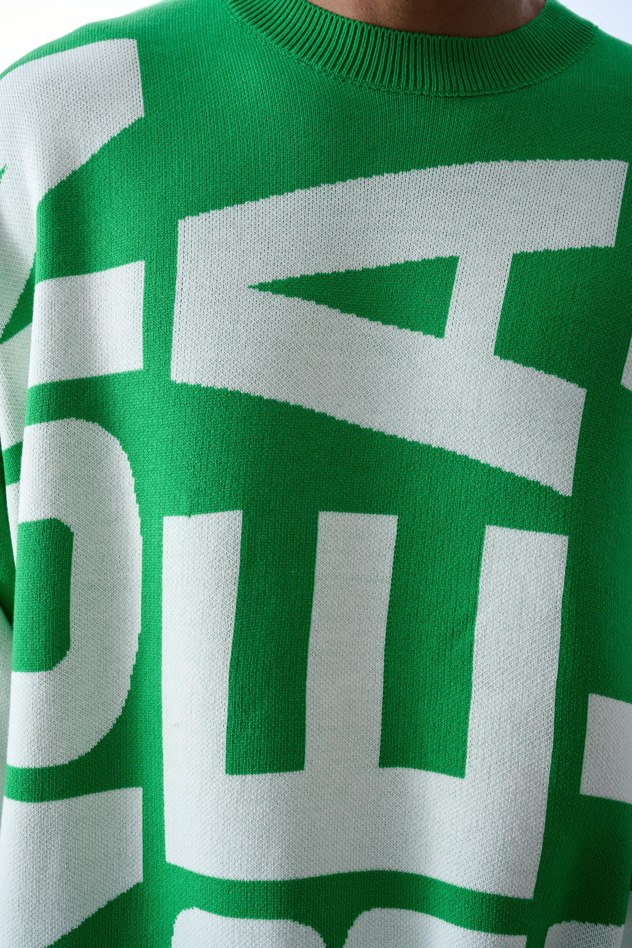 Baskılı Triko - Yeşil