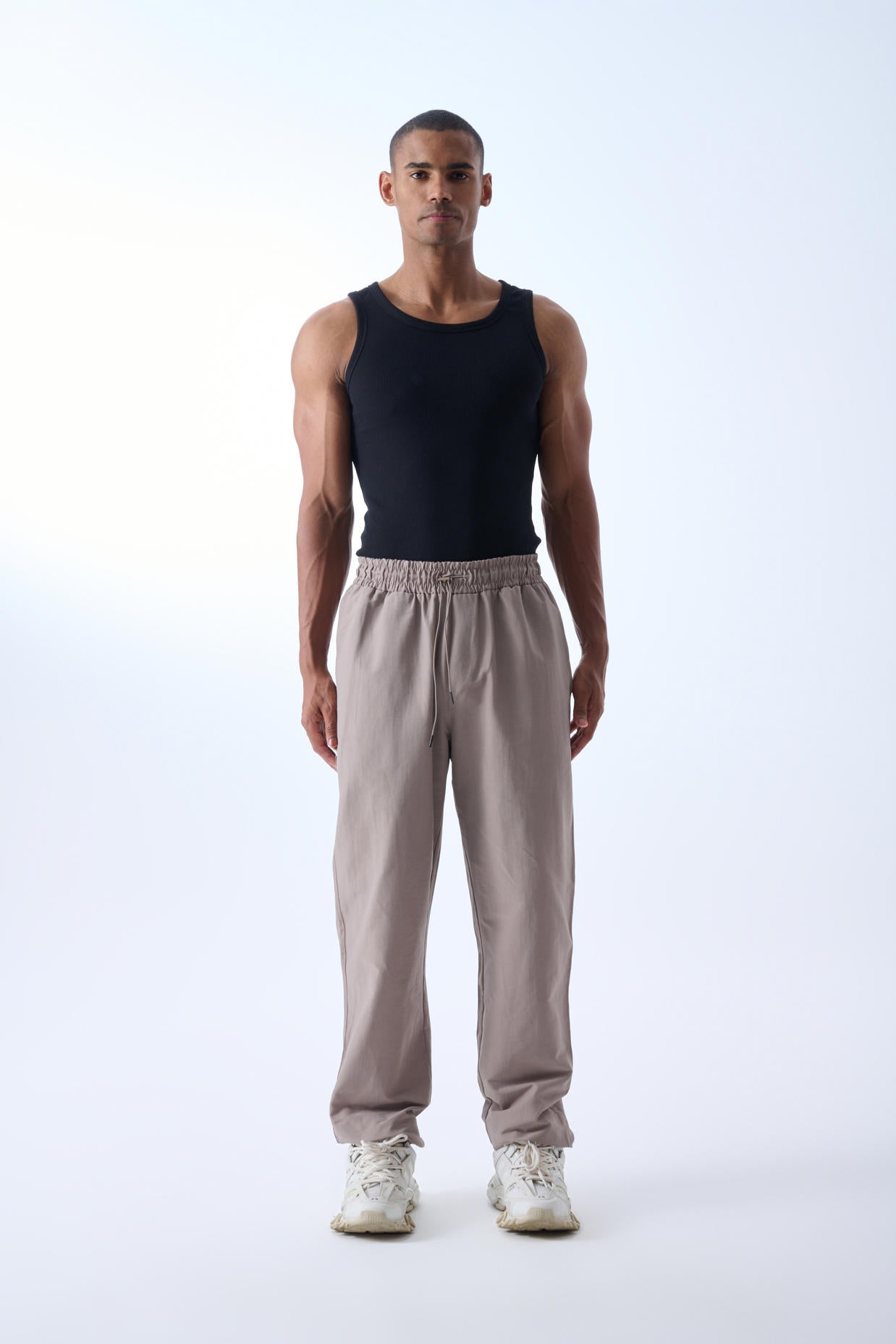 Paraşüt Kumaş Jogger Pantolon - Vizon