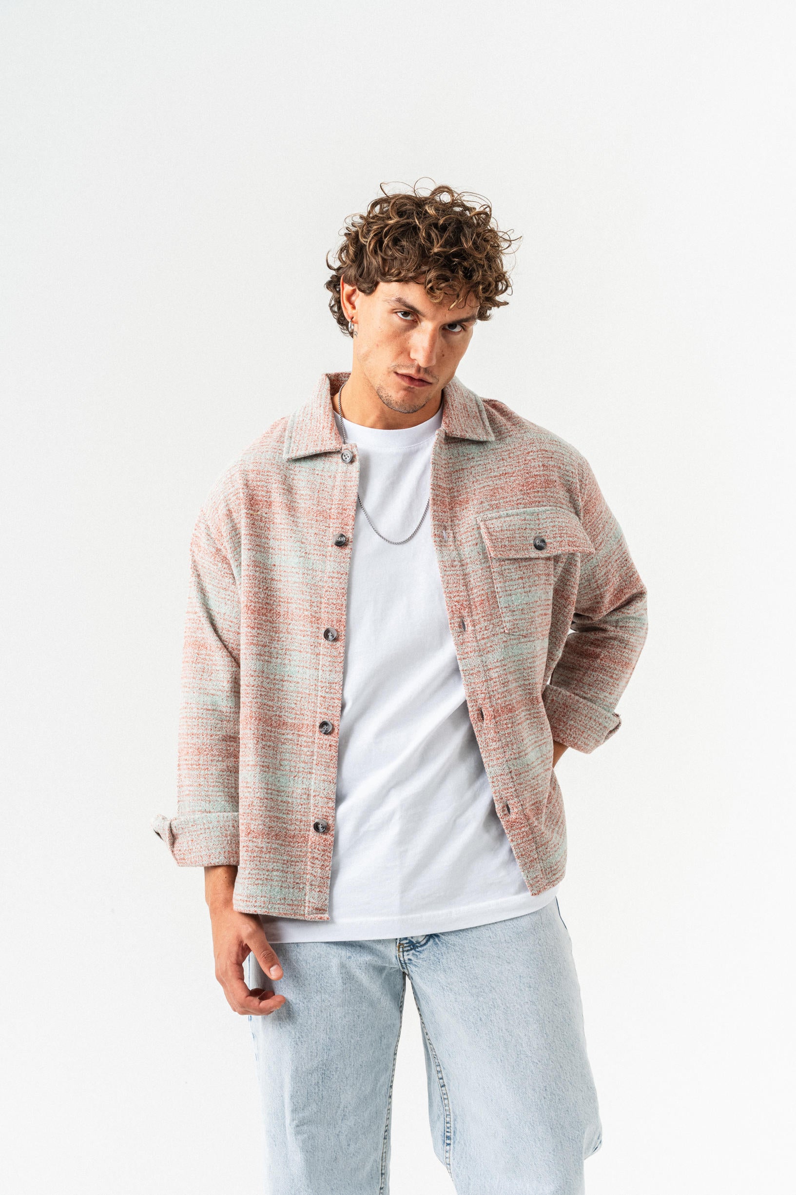 Kırçıllı Oduncu Gömlek Ceket - Mint