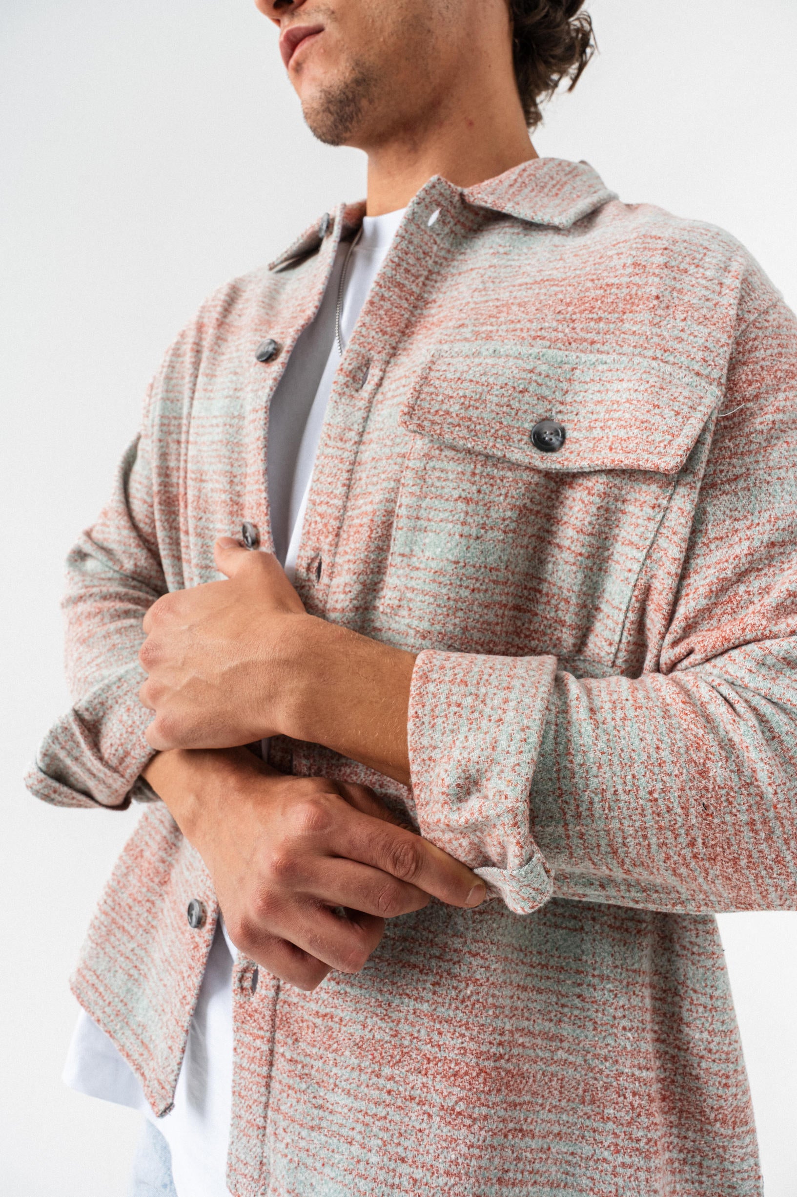 Kırçıllı Oduncu Gömlek Ceket - Mint