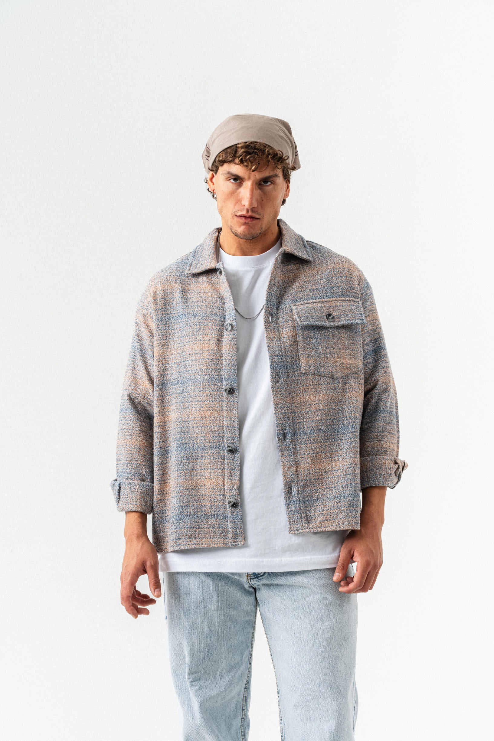 Kırçıllı Oduncu Gömlek Ceket - İndigo