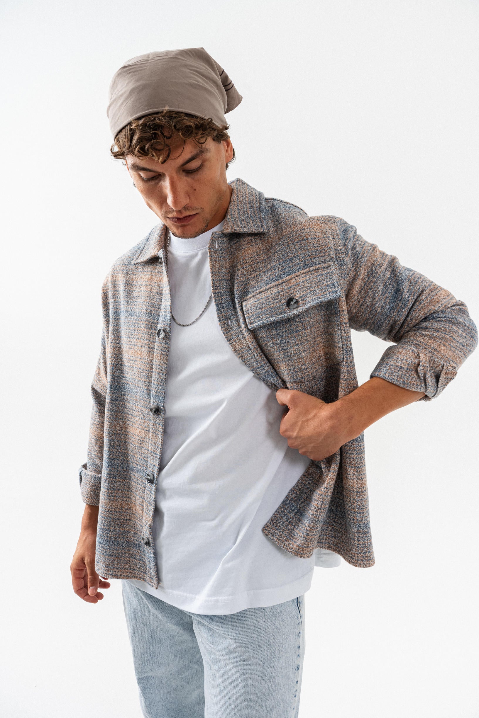 Kırçıllı Oduncu Gömlek Ceket - İndigo