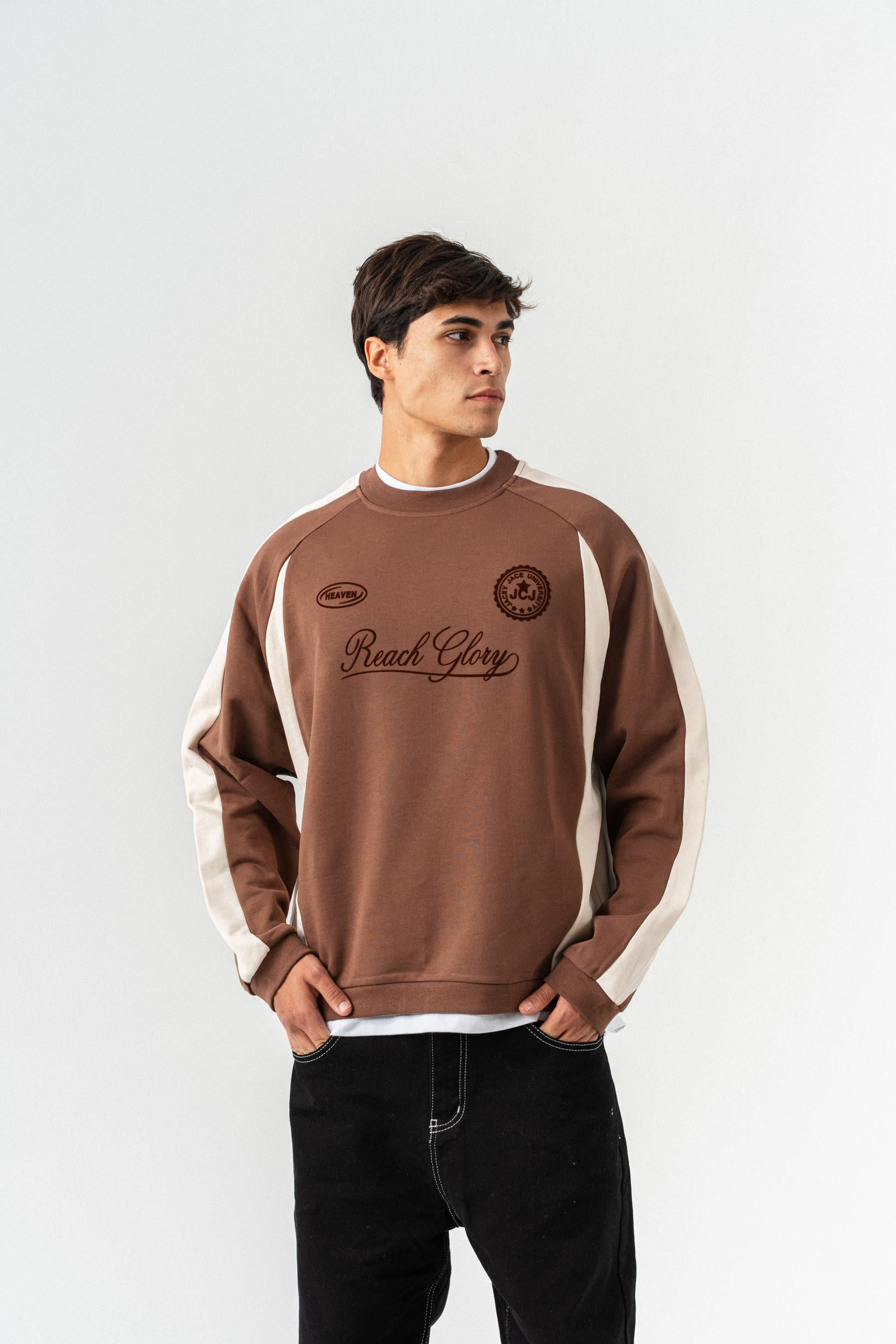 Reach Glory Oversize Sweatshirt - Kahverengi