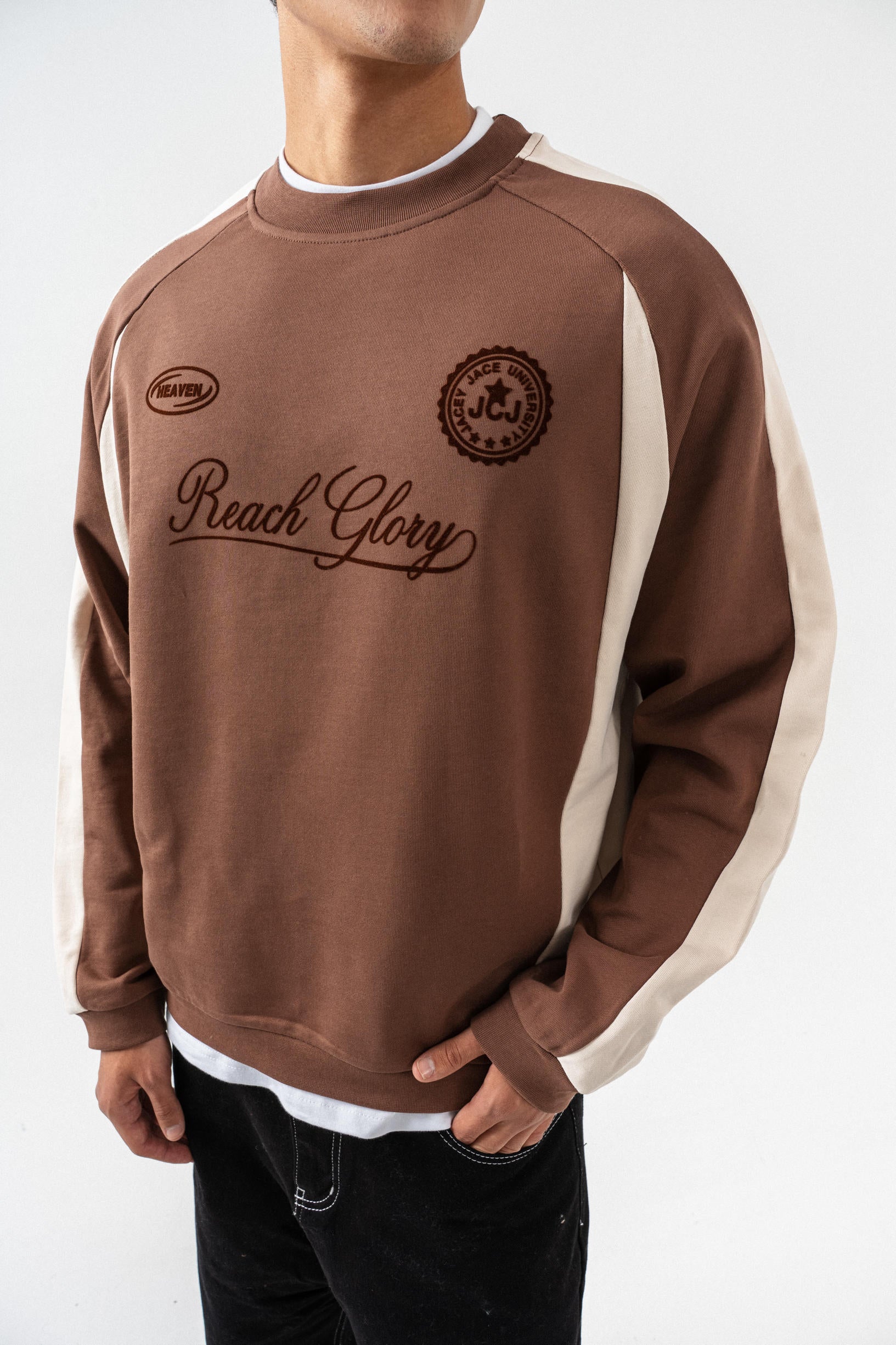 Reach Glory Oversize Sweatshirt - Kahverengi