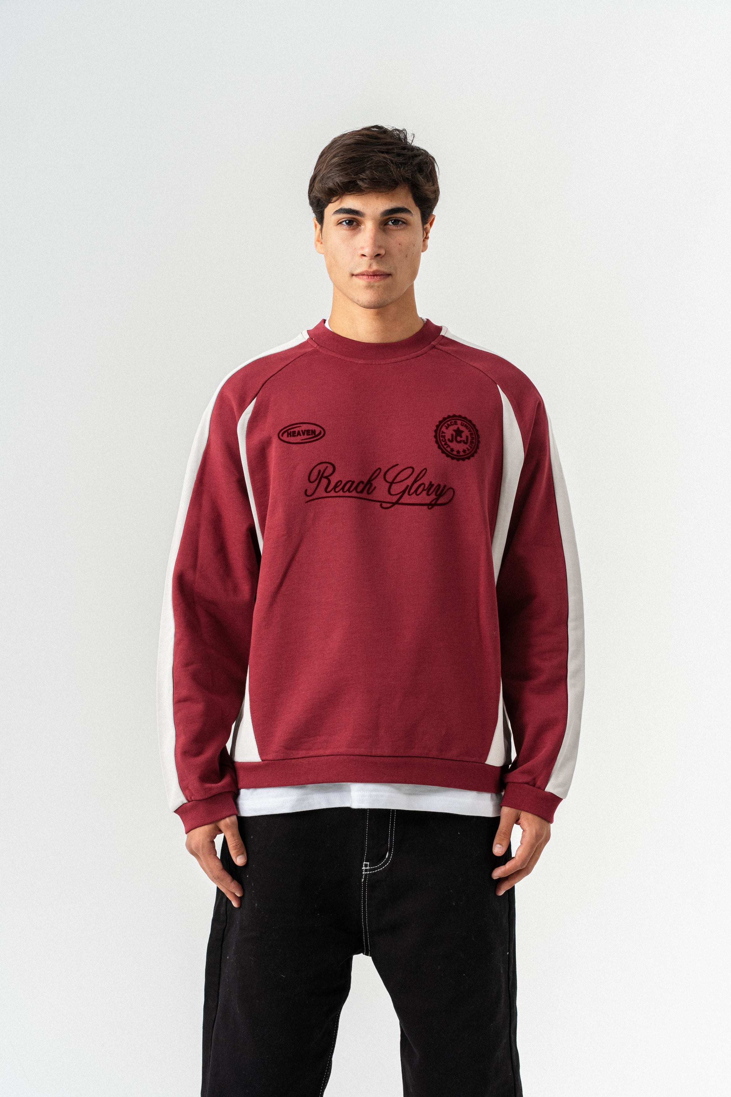 Reach Glory Oversize Sweatshirt - Bordo
