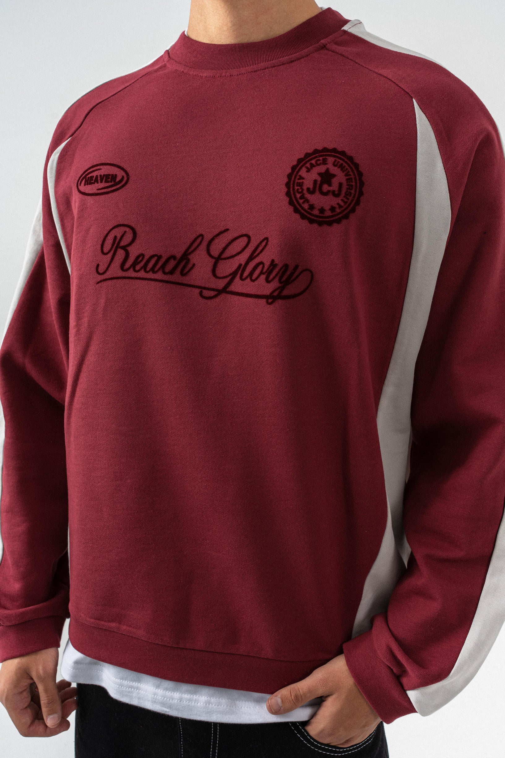 Reach Glory Oversize Sweatshirt - Bordo