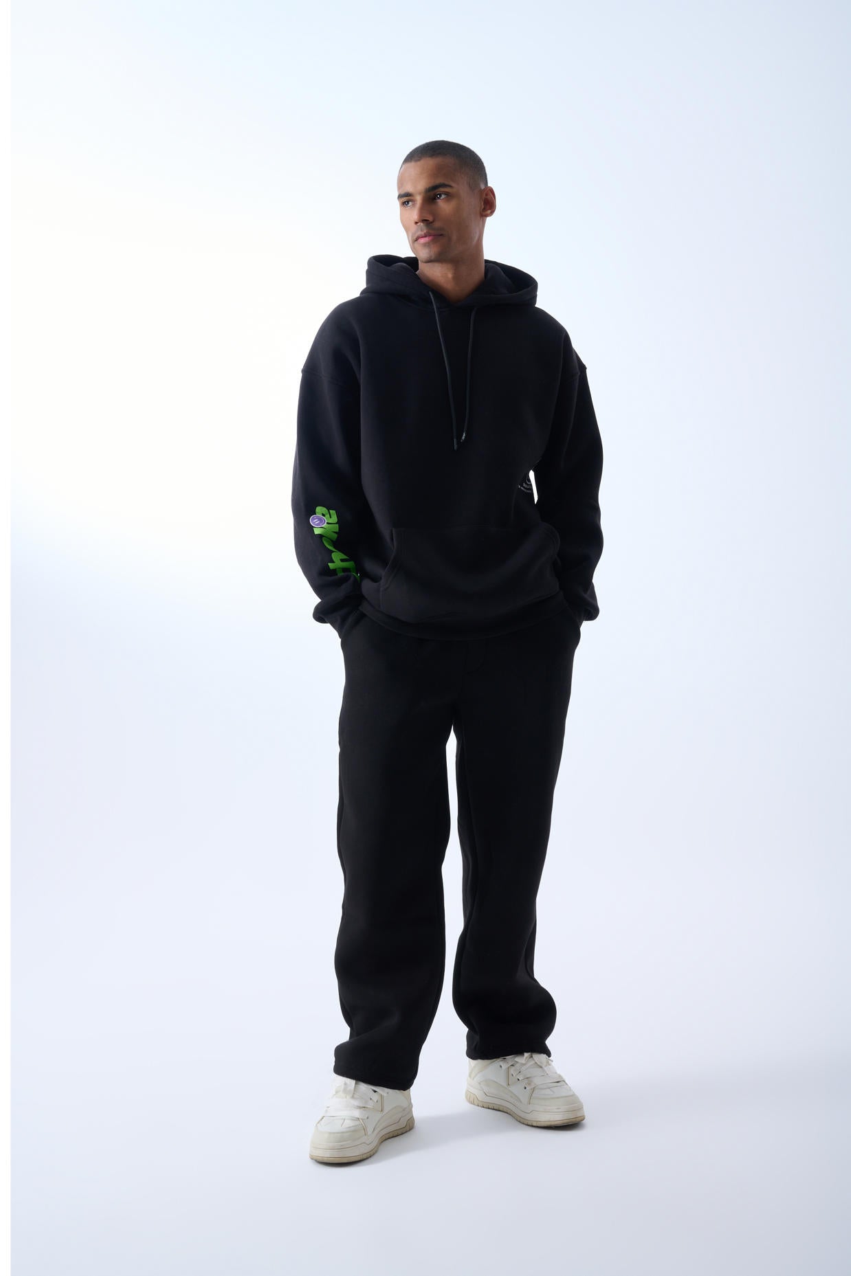 Echoke Oversize Hooded Sweatshirt - Black