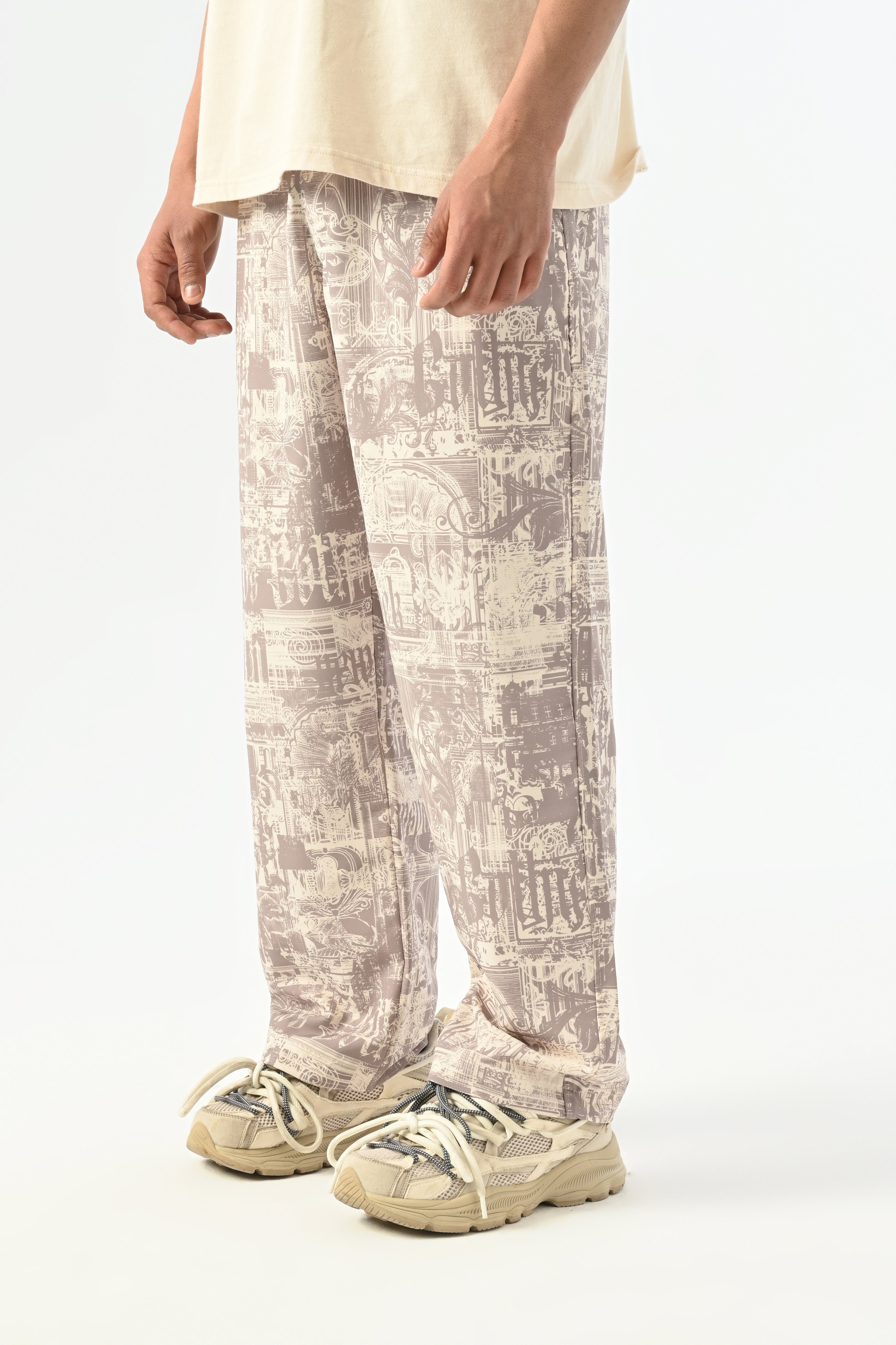 Paraşüt Kumaş Baggy Pantolon - Vizon