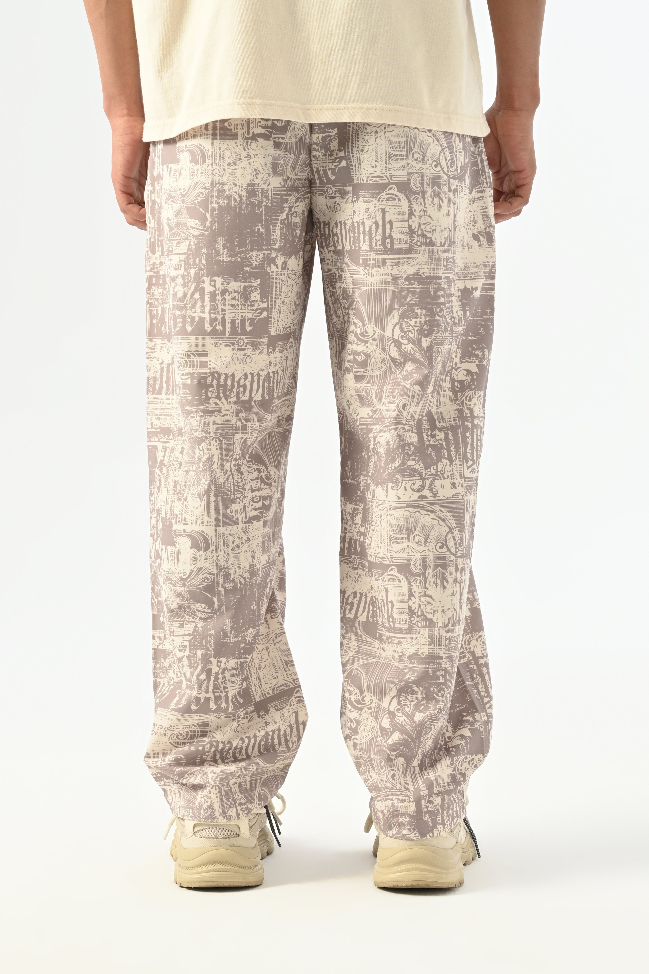 Paraşüt Kumaş Baggy Pantolon - Vizon