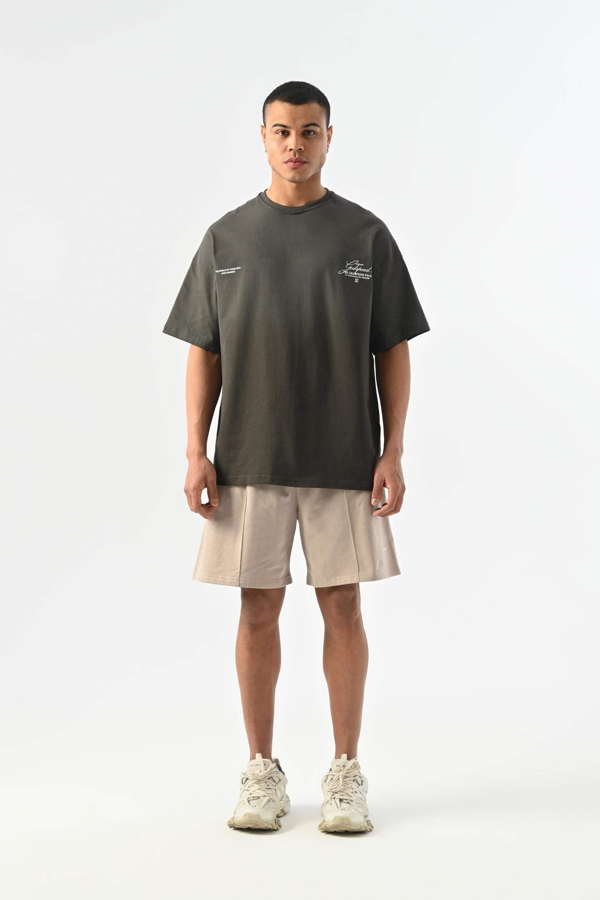 The World Sprey Desen T-shirt - Antrasit