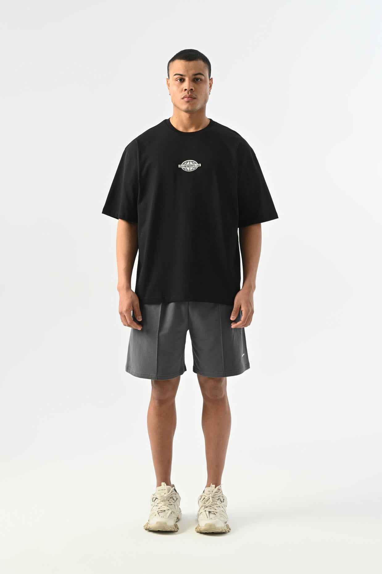 Wonderful Patch Detailed Oversize T-shirt - Black