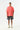 Oversize T-shirt with Wonderful Patch Detail - Pomegranate