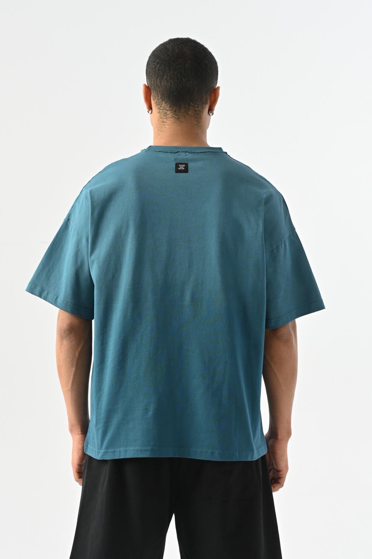 The World Spray Pattern T-shirt - Petrol Blue