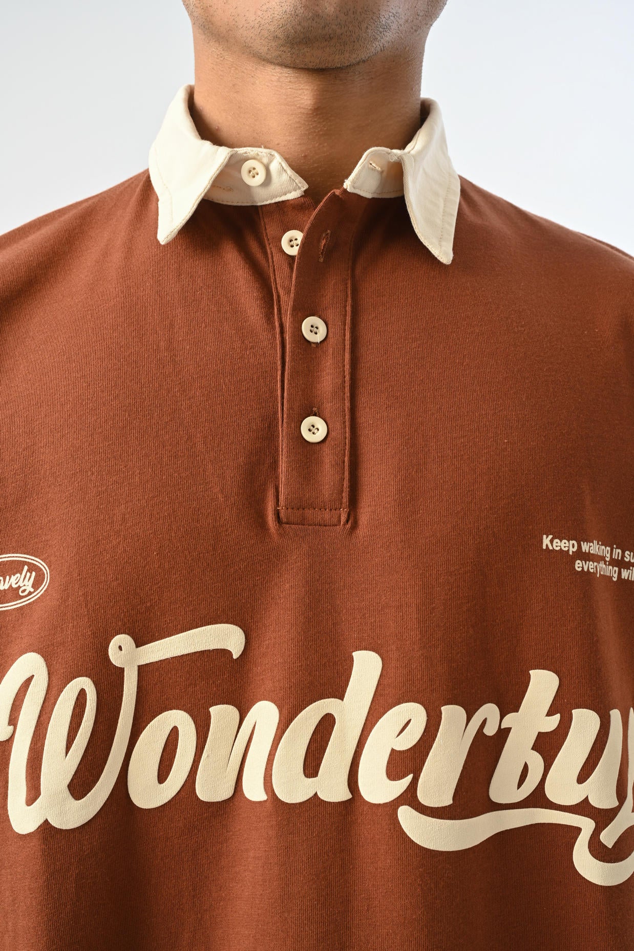 Wonderful Polo Yaka T-shirt - Kahverengi