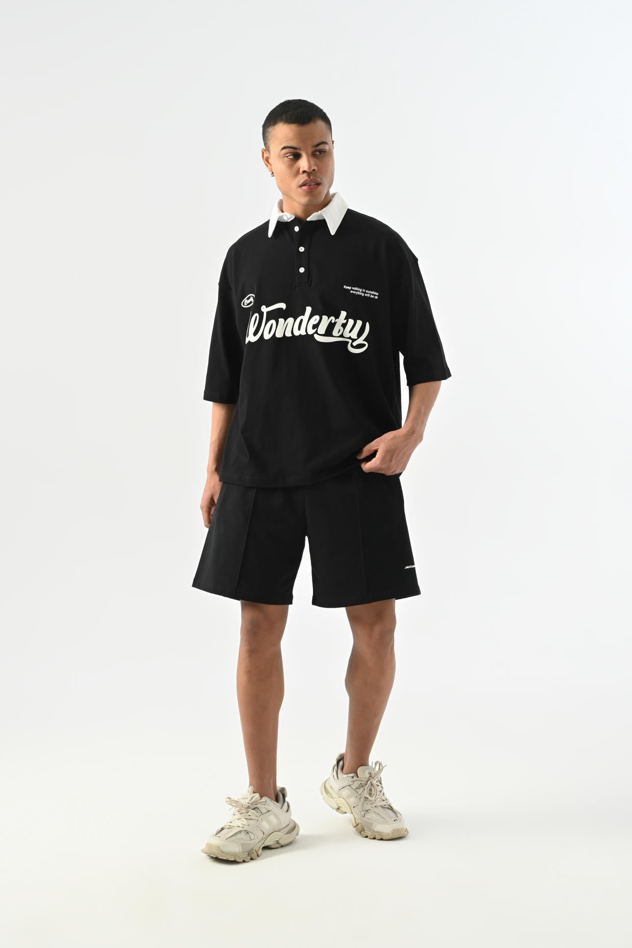 Wonderful Polo Yaka T-shirt - Siyah