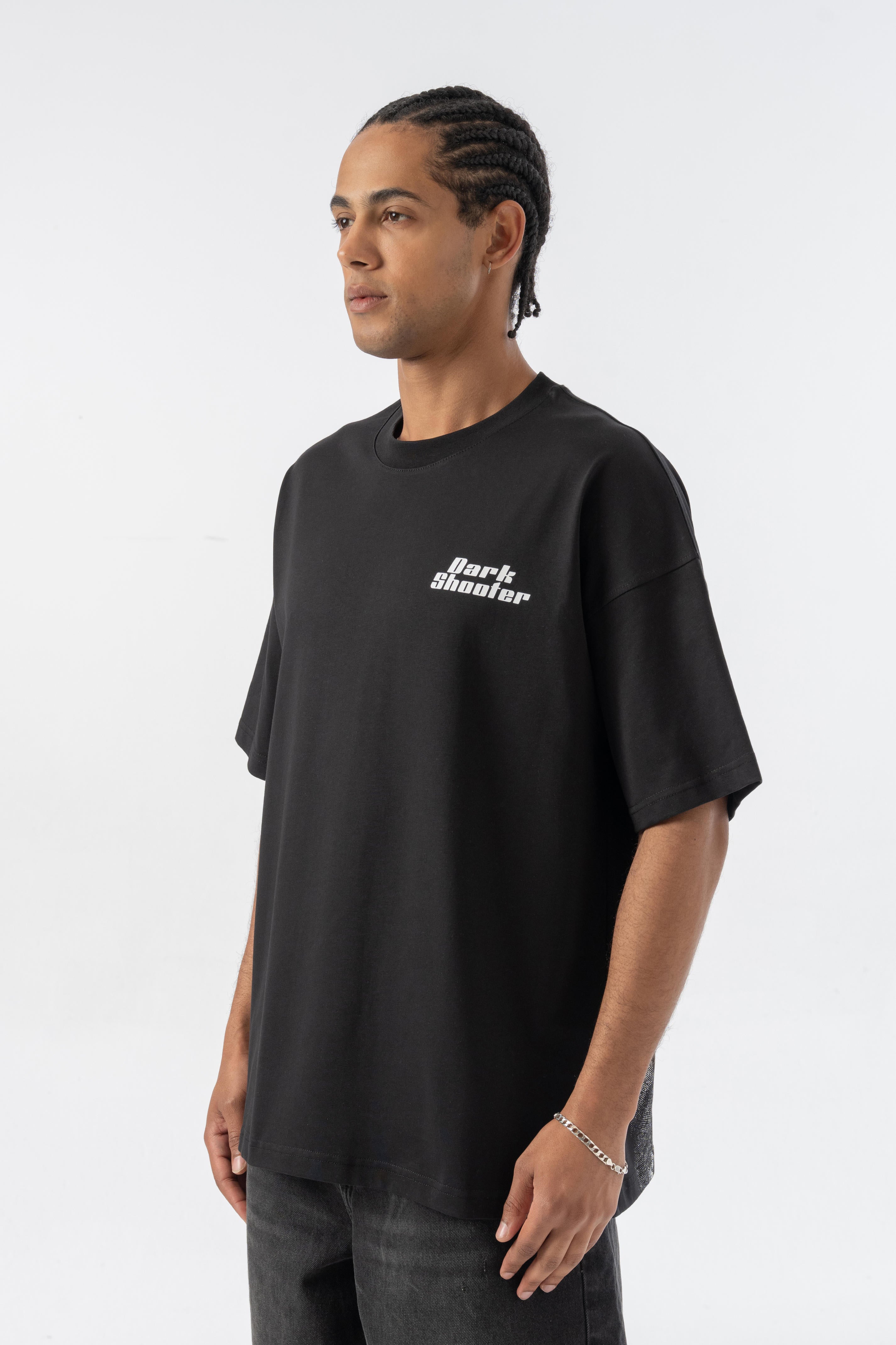 Dark Shooter Oversize T-shirt - Siyah