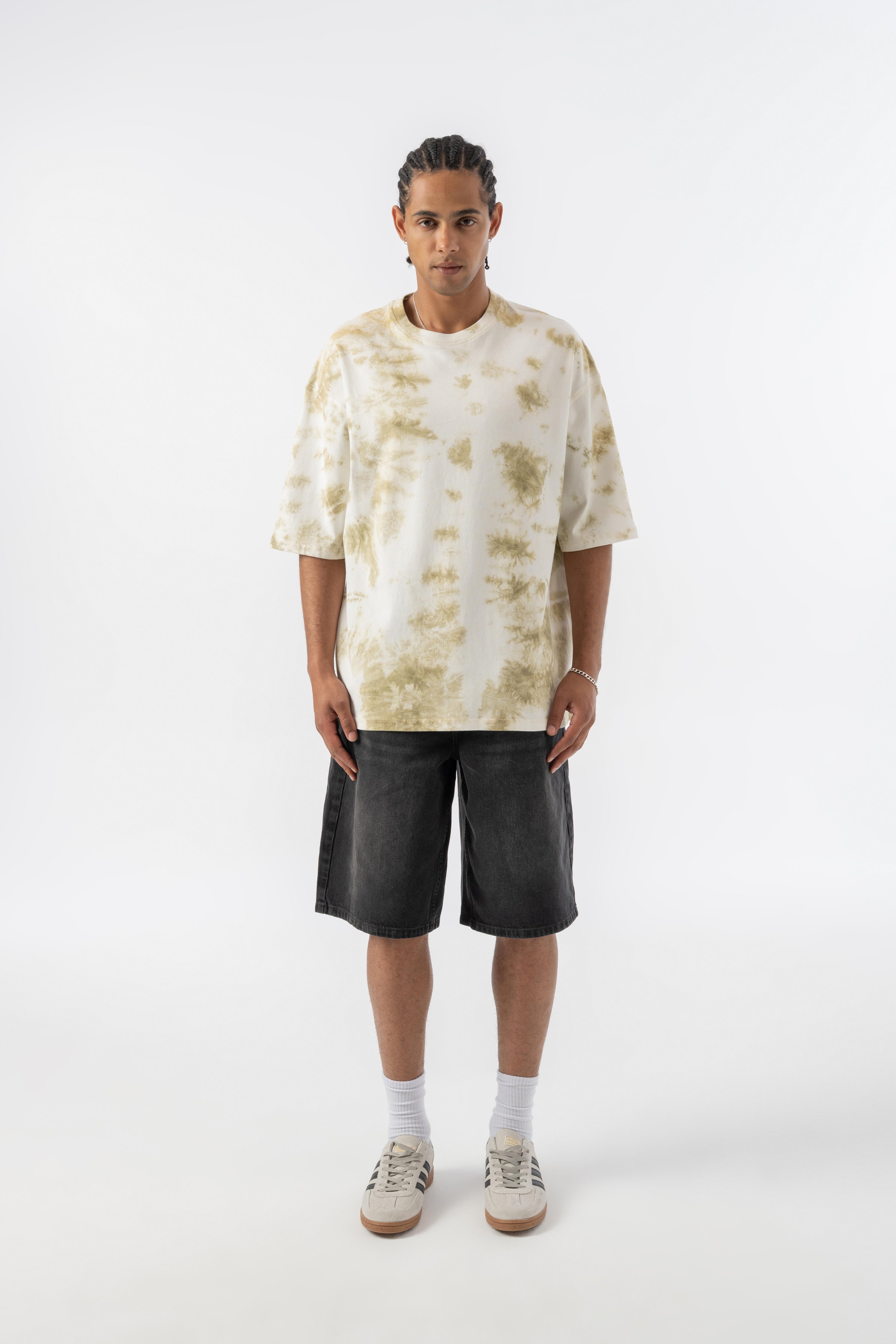 Batik Oversize T-shirt - Haki
