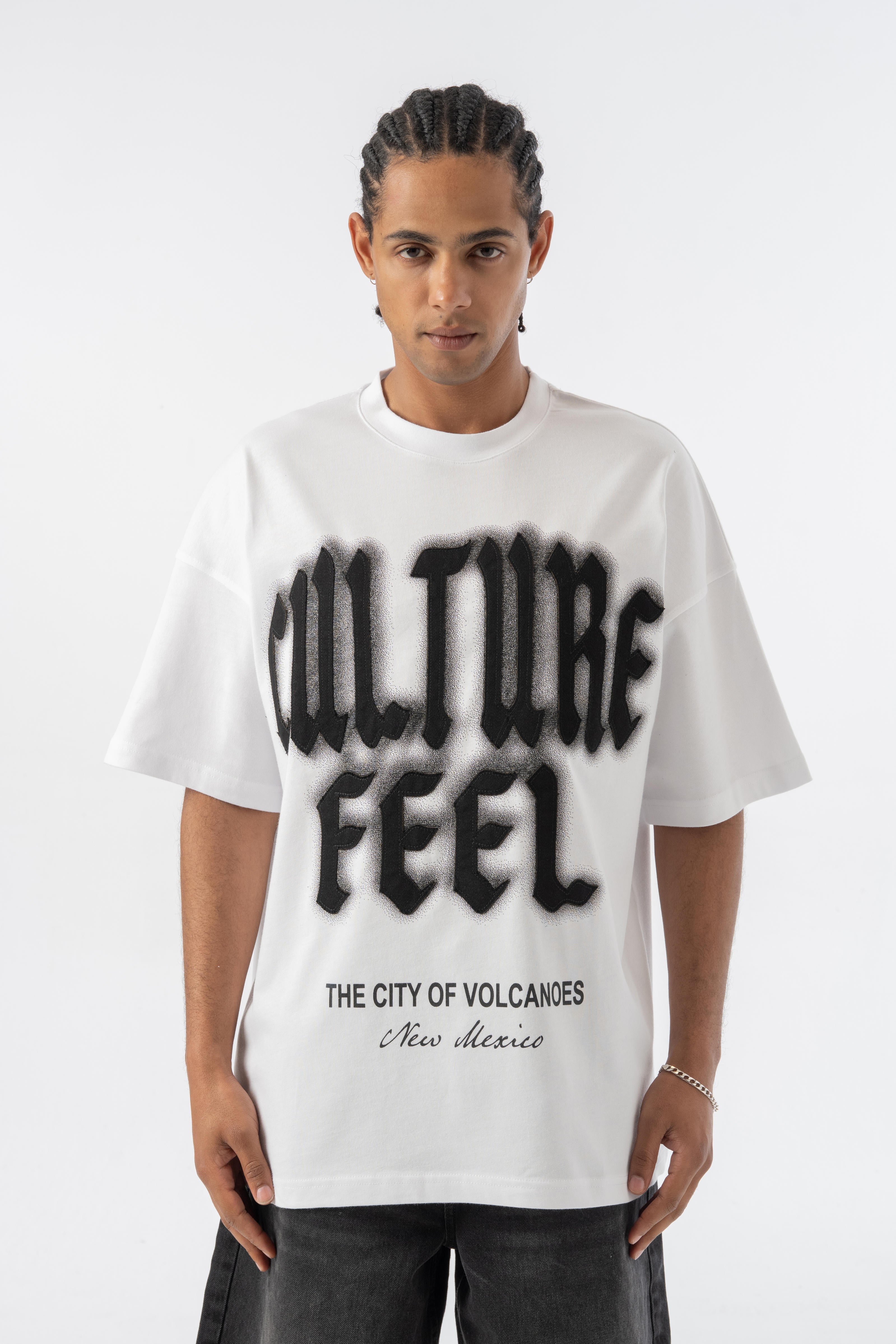 Culture Feel Oversize T-shirt - Beyaz