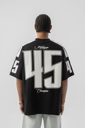 45 Baskılı Oversize T-shirt