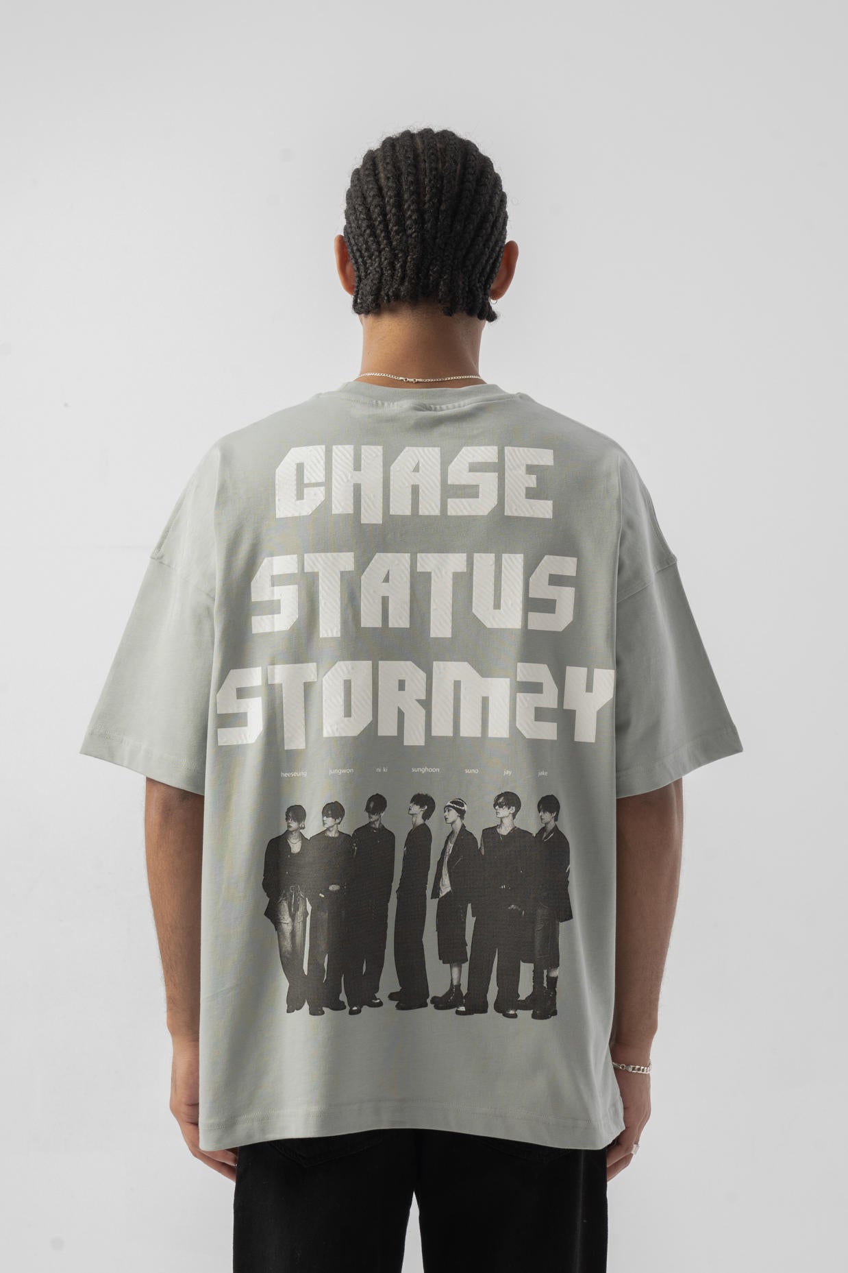 Chase Status Storms Oversize T-shirt - Gri