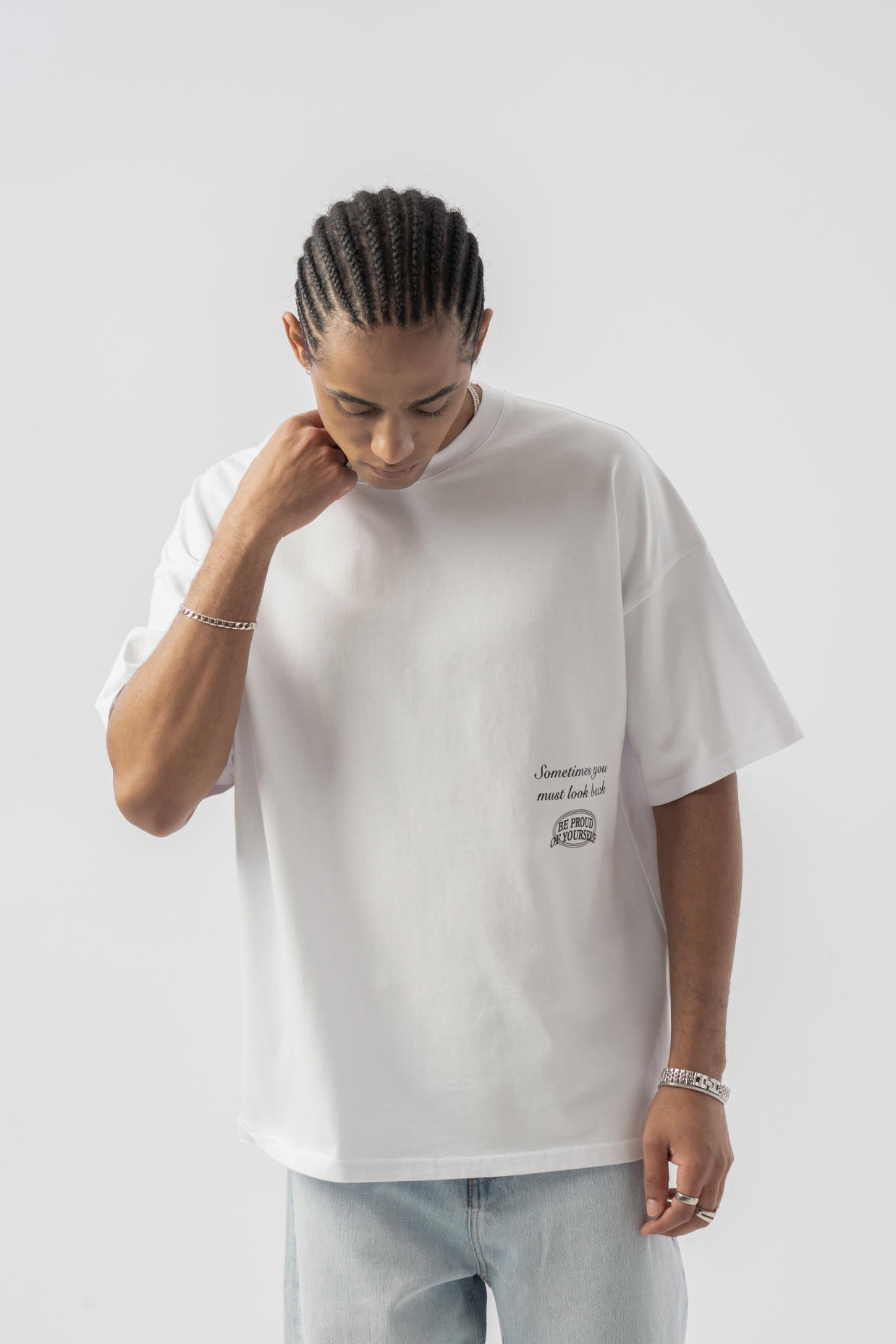 Mirror Oversize T-shirt - Beyaz