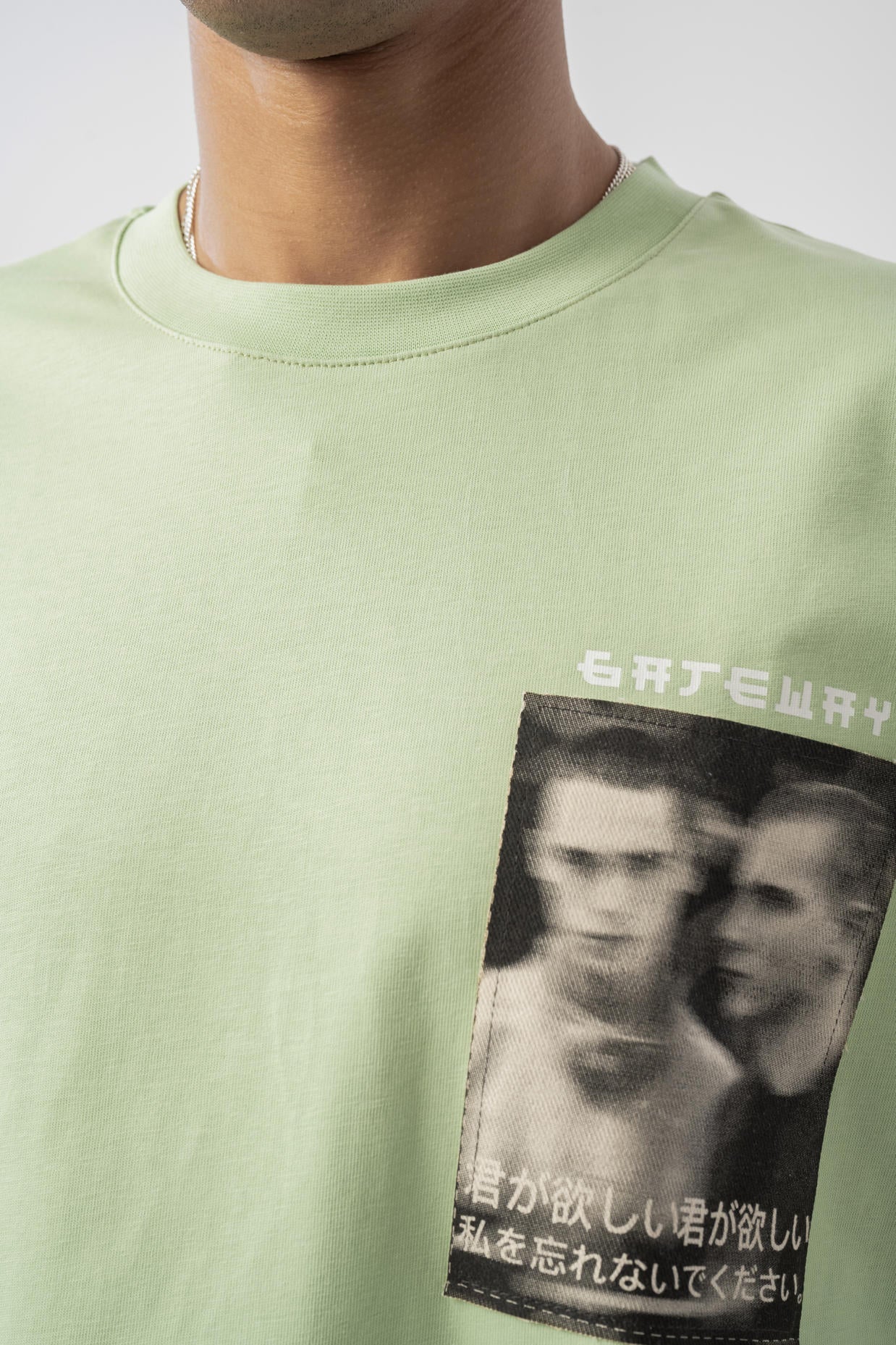 Patch Detaylı Oversize T-shirt - Mint