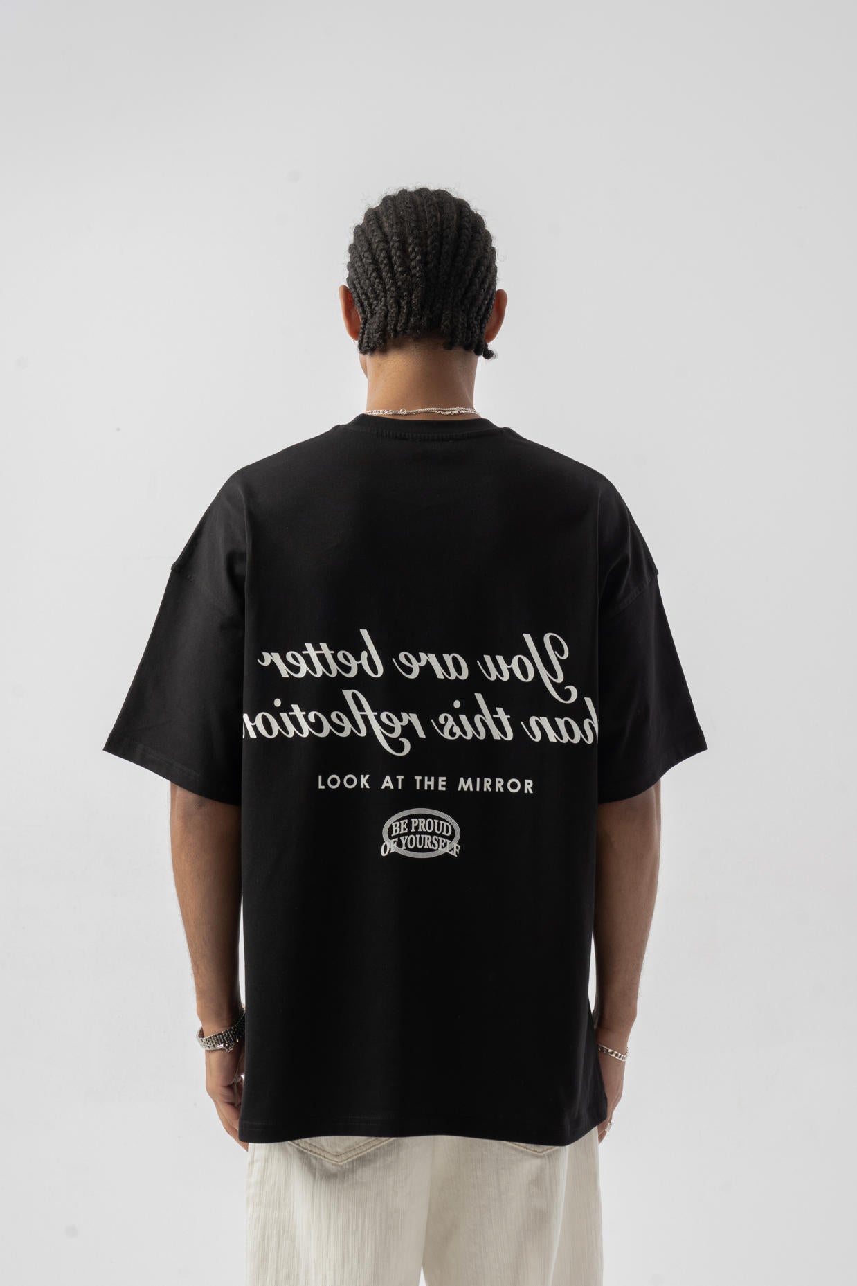 Mirror Oversize T-shirt - Siyah