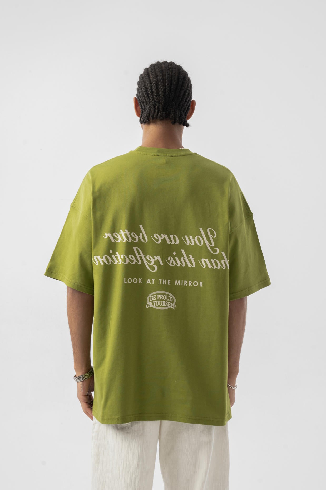 Mirror Oversize T-shirt - Haki