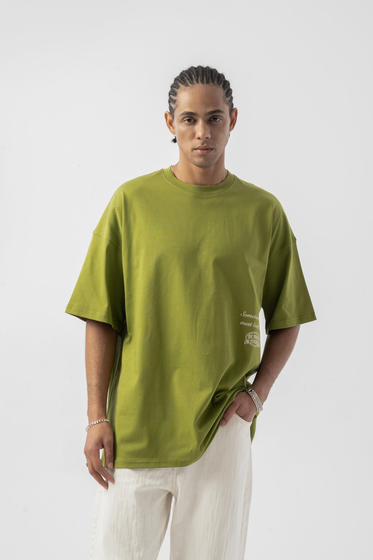 Mirror Oversize T-shirt - Haki