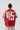 45 Baskılı Oversize T-shirt - Kırmızı