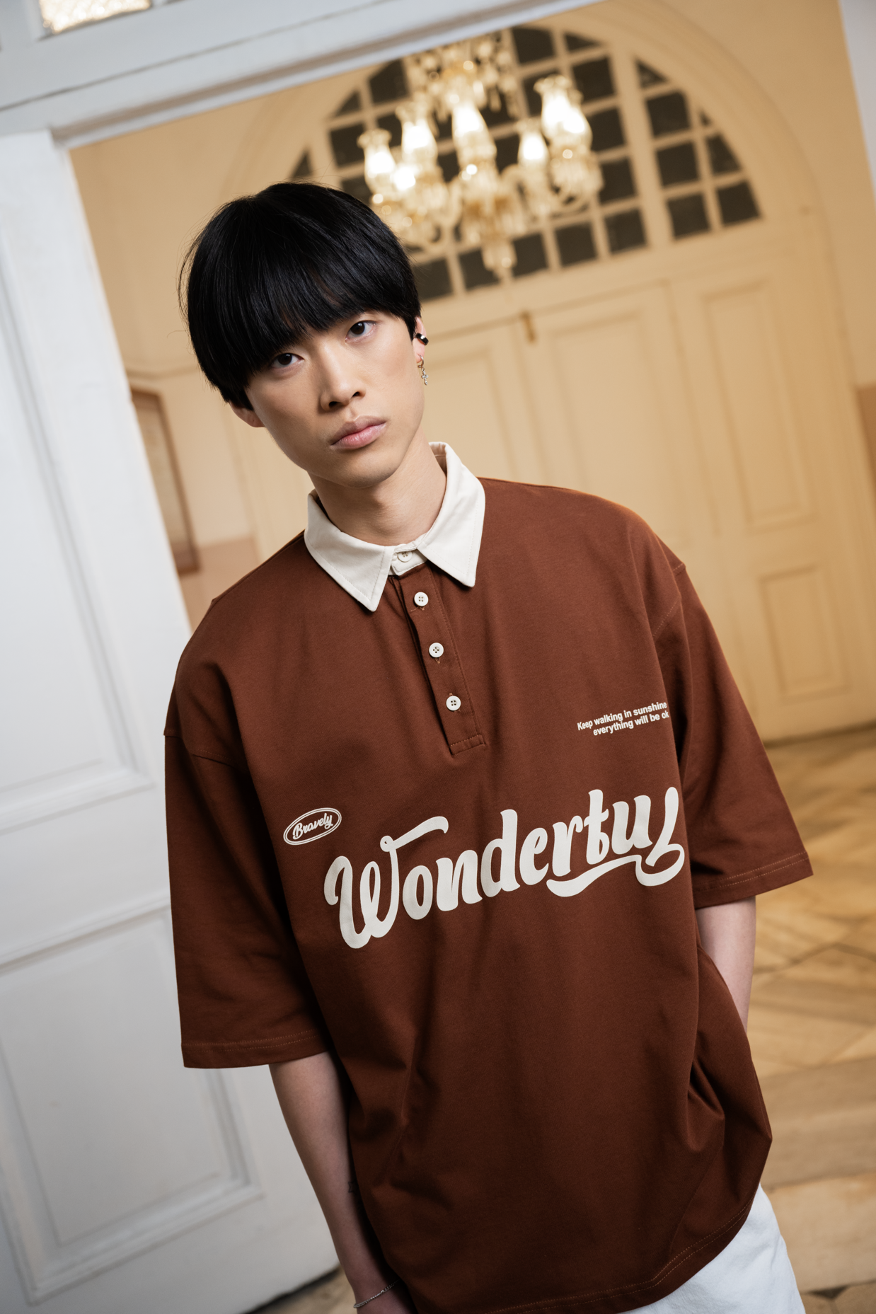 Wonderful Polo Yaka T-shirt - Kahverengi