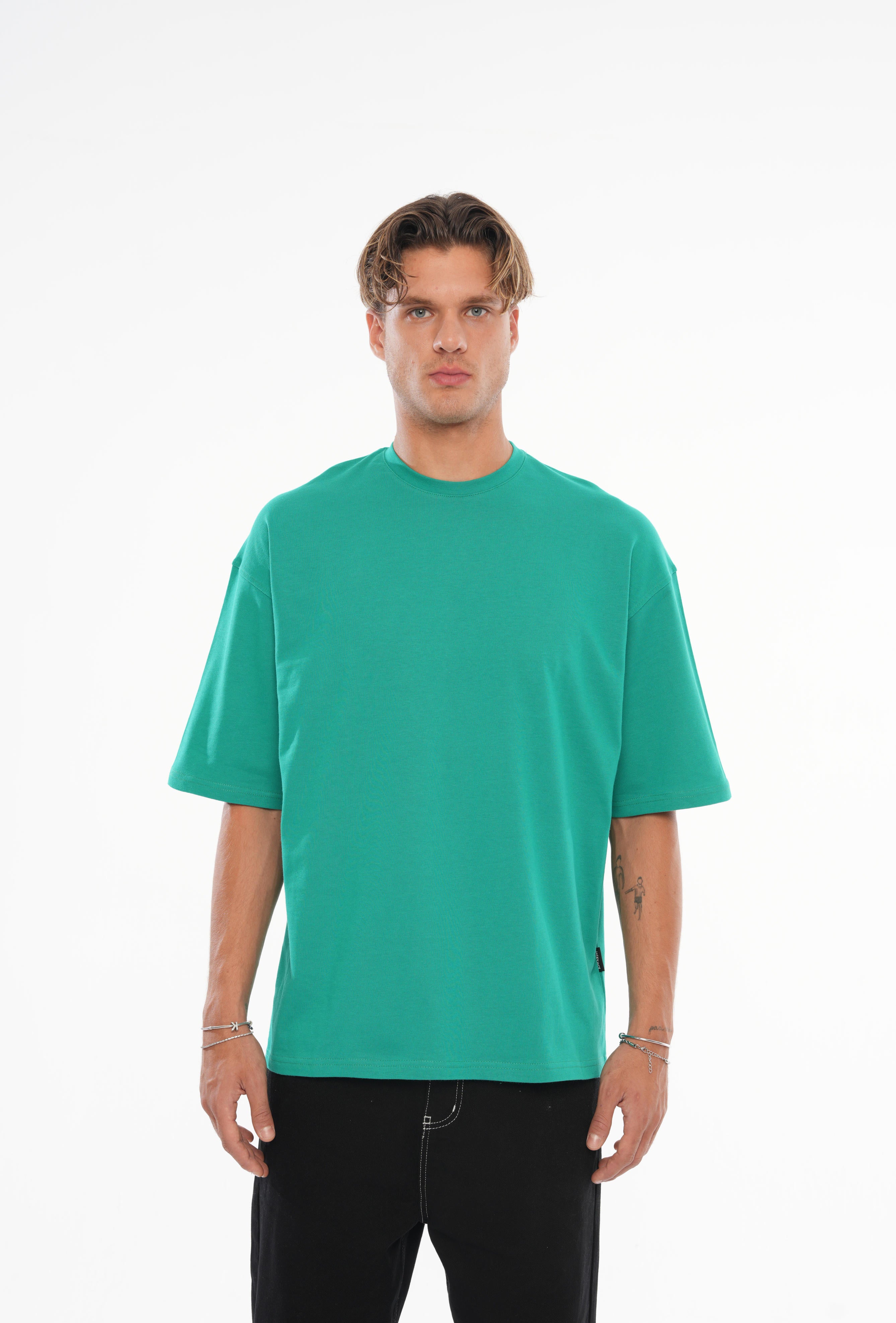 Basic Oversize T-shirt - Yeşil