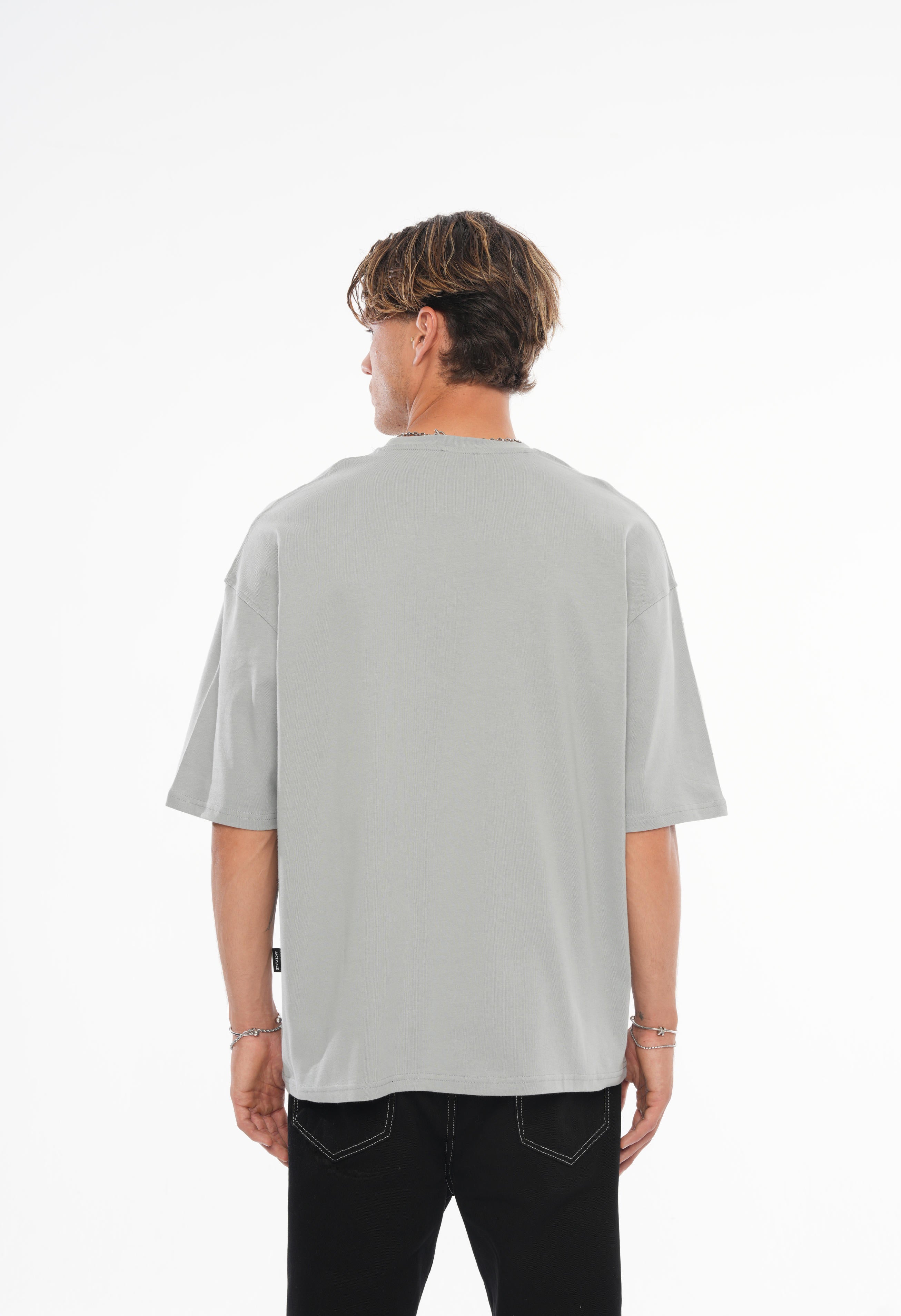 Basic Oversize T-shirt - Gri