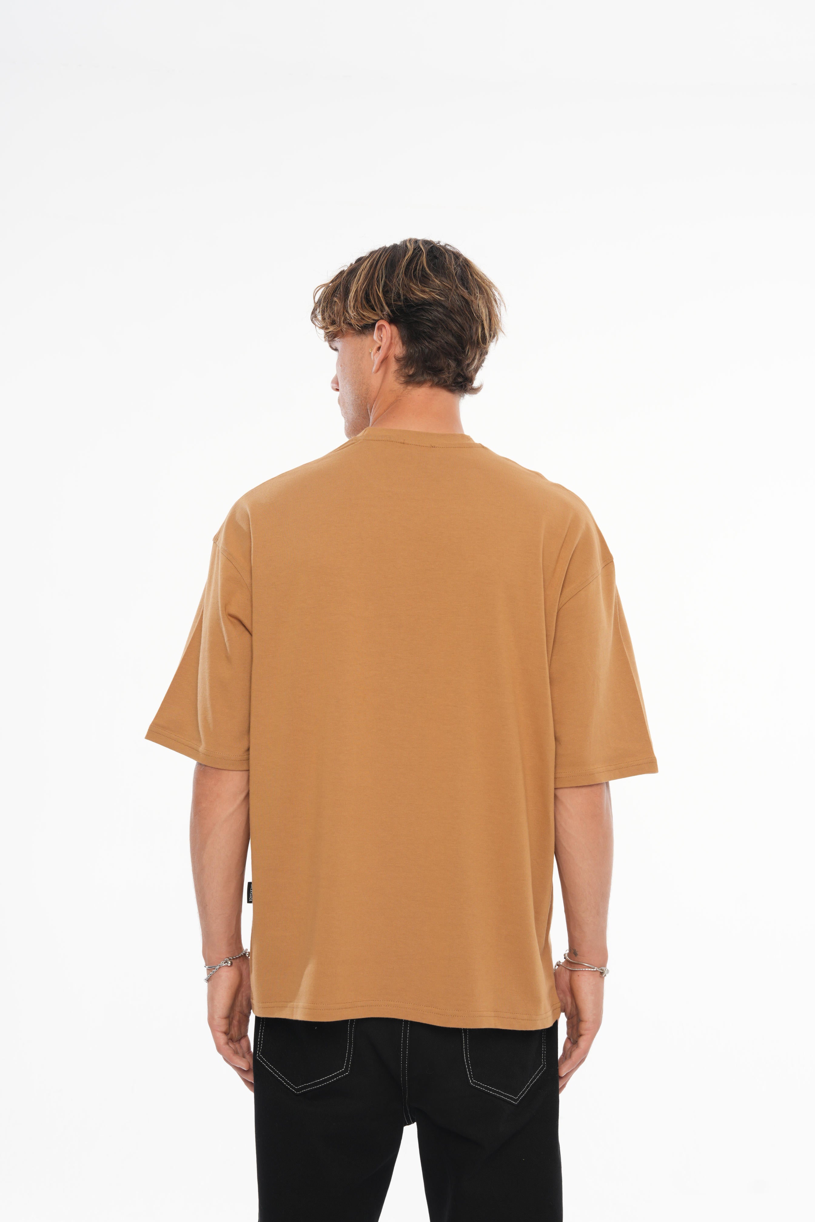 Basic Oversize T-shirt - Açık Kahve