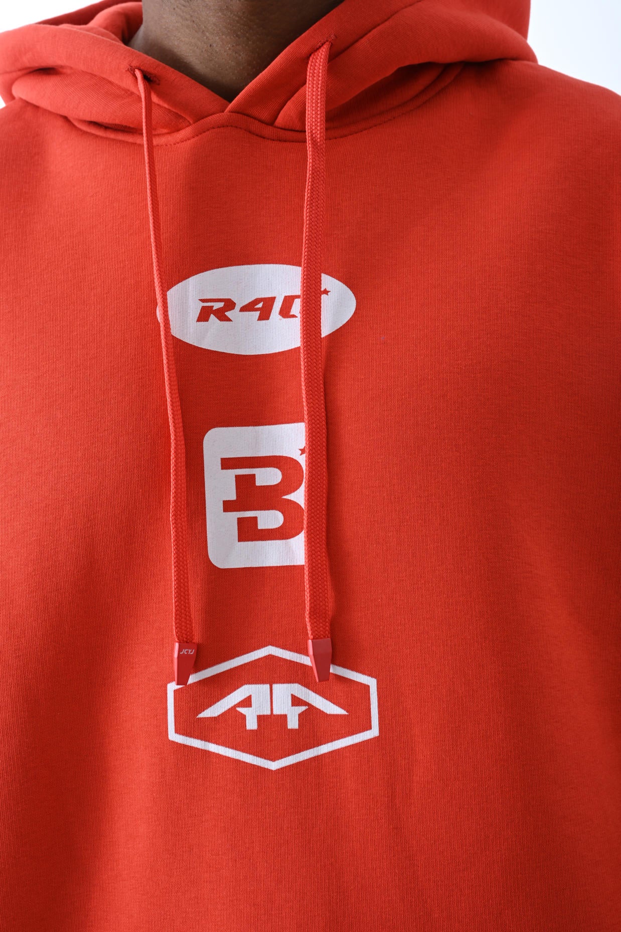 Baskılı Kapüşonlu Oversize Sweatshirt - Nar