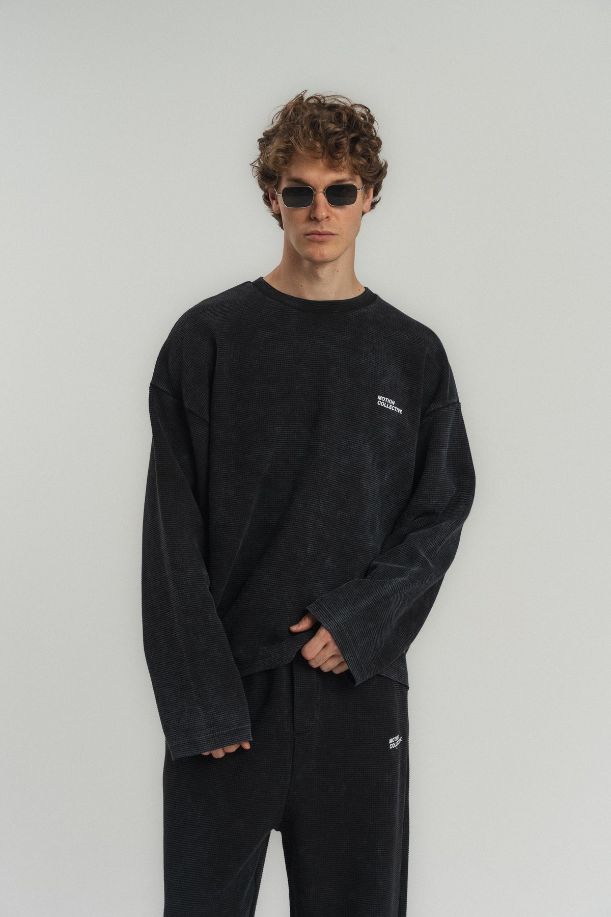 Yıkamalı Waffle Kumaş Sweatshirt