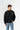 Floral Print Oversized Sweatshirt - Black