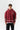 Patterned Hooded Oversized Sweatshirt - Burgundy