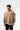 Patterned Hooded Oversized Sweatshirt - Mink