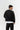 Polo Collar Oversized Sweatshirt - Black